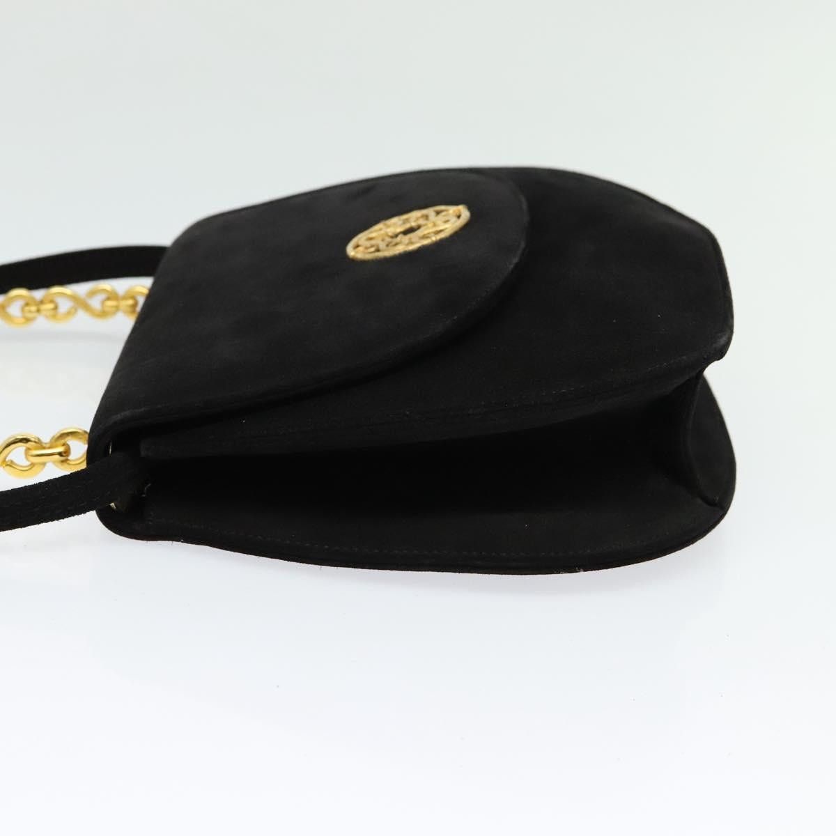 Celine CELINE Hand Bag Suede Black Gold Size ONE SIZE - 4 Thumbnail