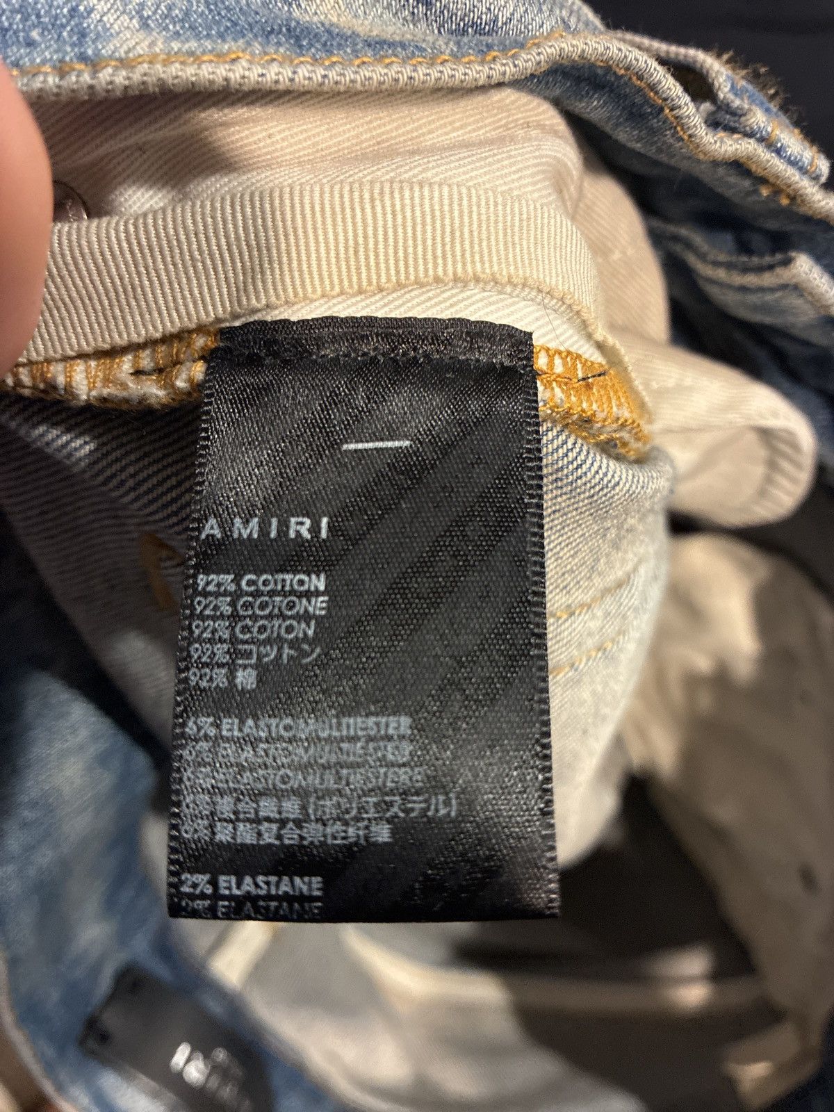 Amiri Amiri MX1 Tie Dye Camo Jean “Light Indigo” Size US 28 / EU 44 - 7 Thumbnail