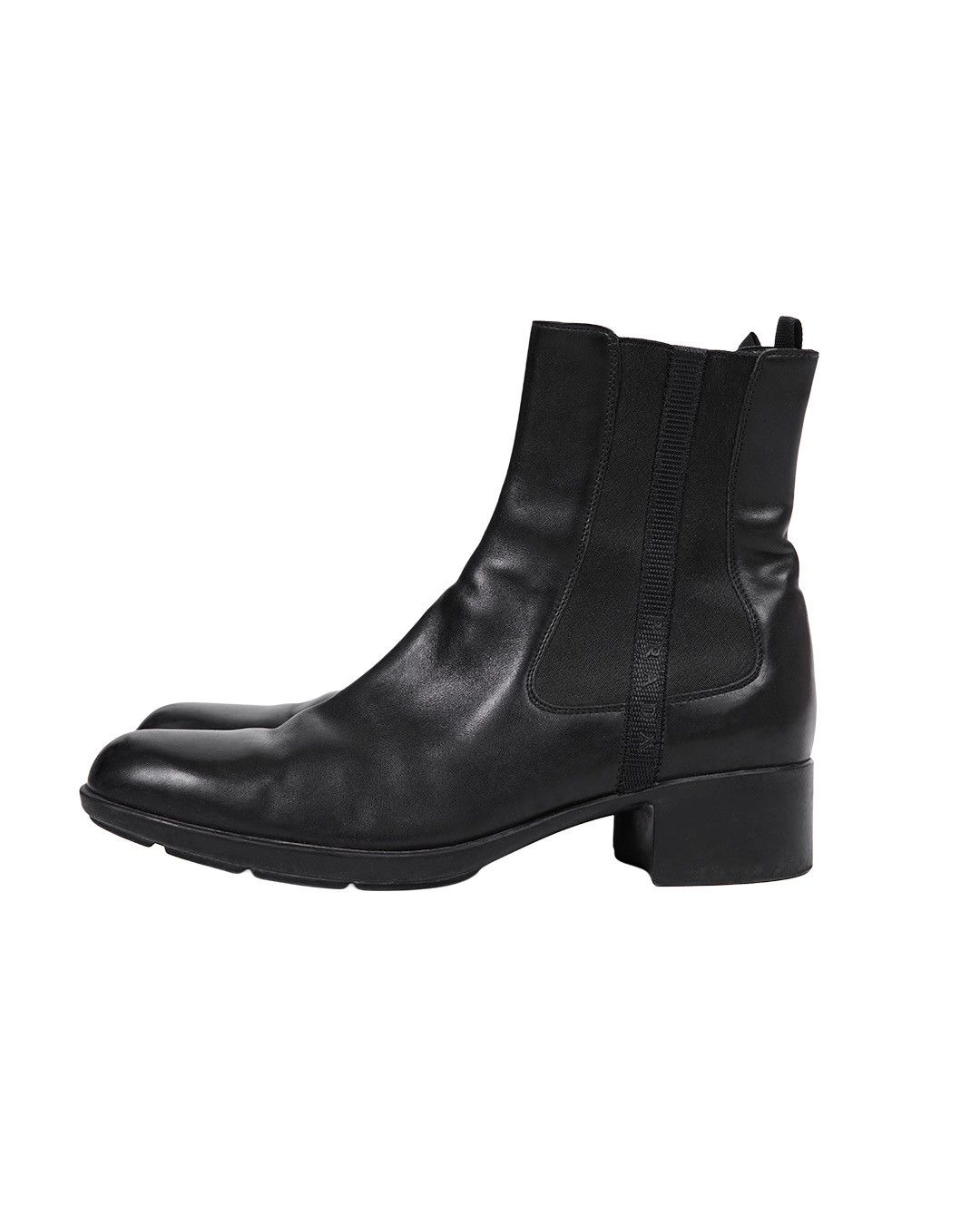 Prada Prada Black Leather Ankle Boots Size US 8.5 / IT 38.5 - 3 Thumbnail