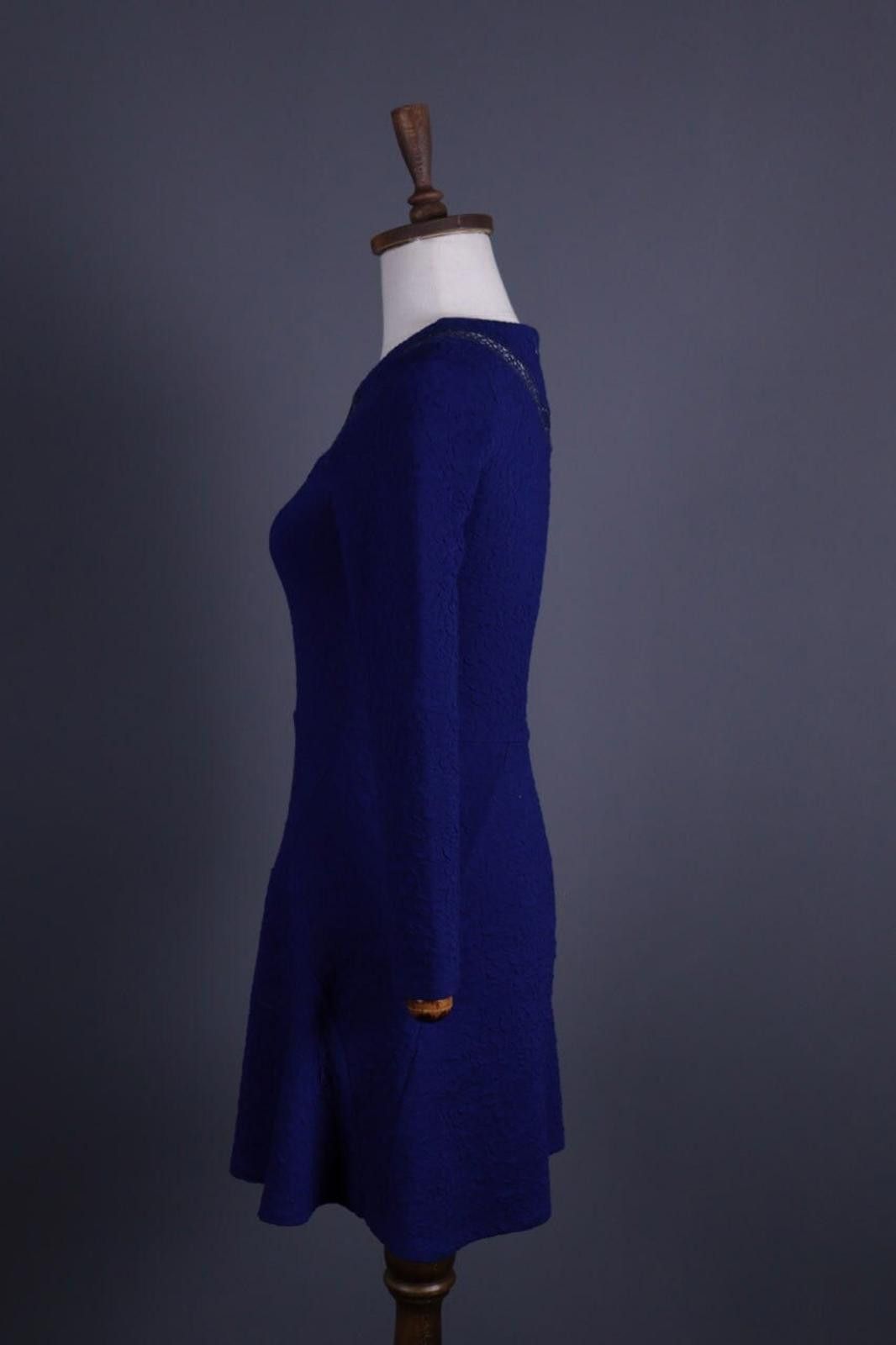 The Kooples The Kooples Blue Embroidered A-Line Dress Size S Size S / US 4 / IT 40 - 5 Thumbnail