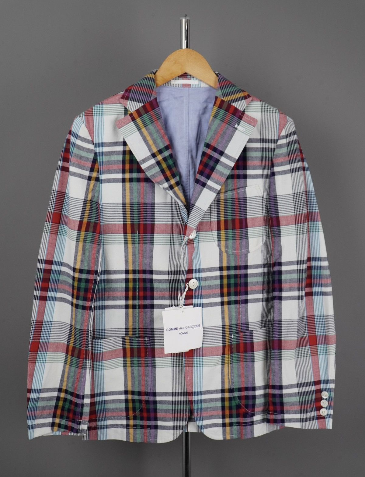 Comme des Garcons × Comme des Garcons Homme Comme Des Garcons Homme - Multi Color Flannel Blazer Men’s Size 44S - 1 Thumbnail