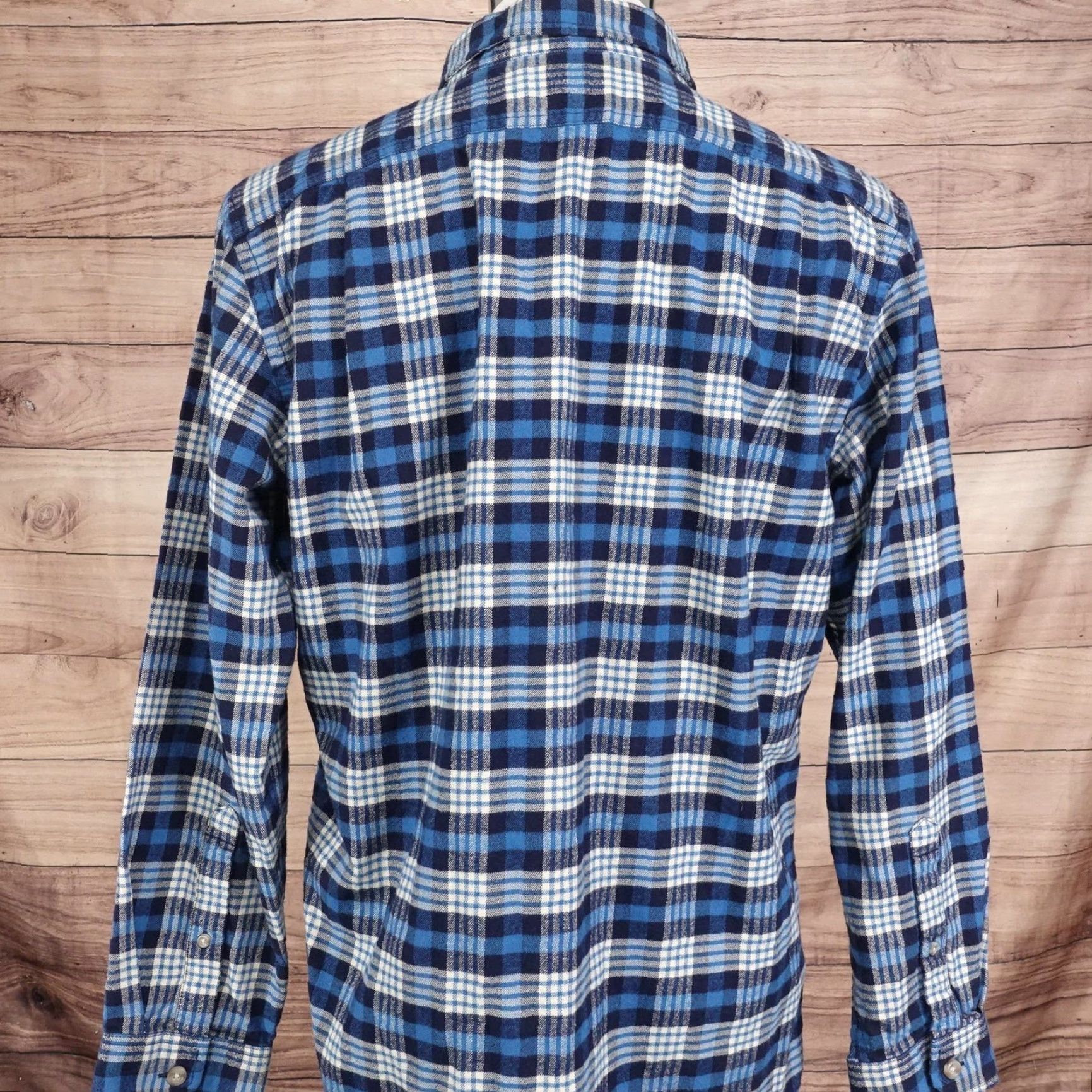 Eddie Bauer Eddie Bauer Flannel Shirt Mens Medium Blue Plaid Button-Up Relaxed Fit Cotton Size US M / EU 48-50 / 2 - 4 Thumbnail