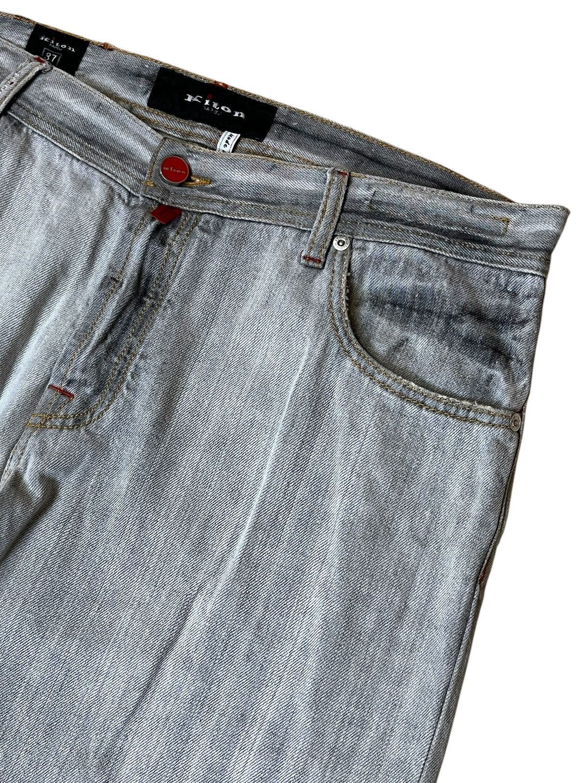 Kiton SICK🔥KITON NAPOLI GREY SELVEDGE JEANS. Size US 36 / EU 52 - 5 Thumbnail