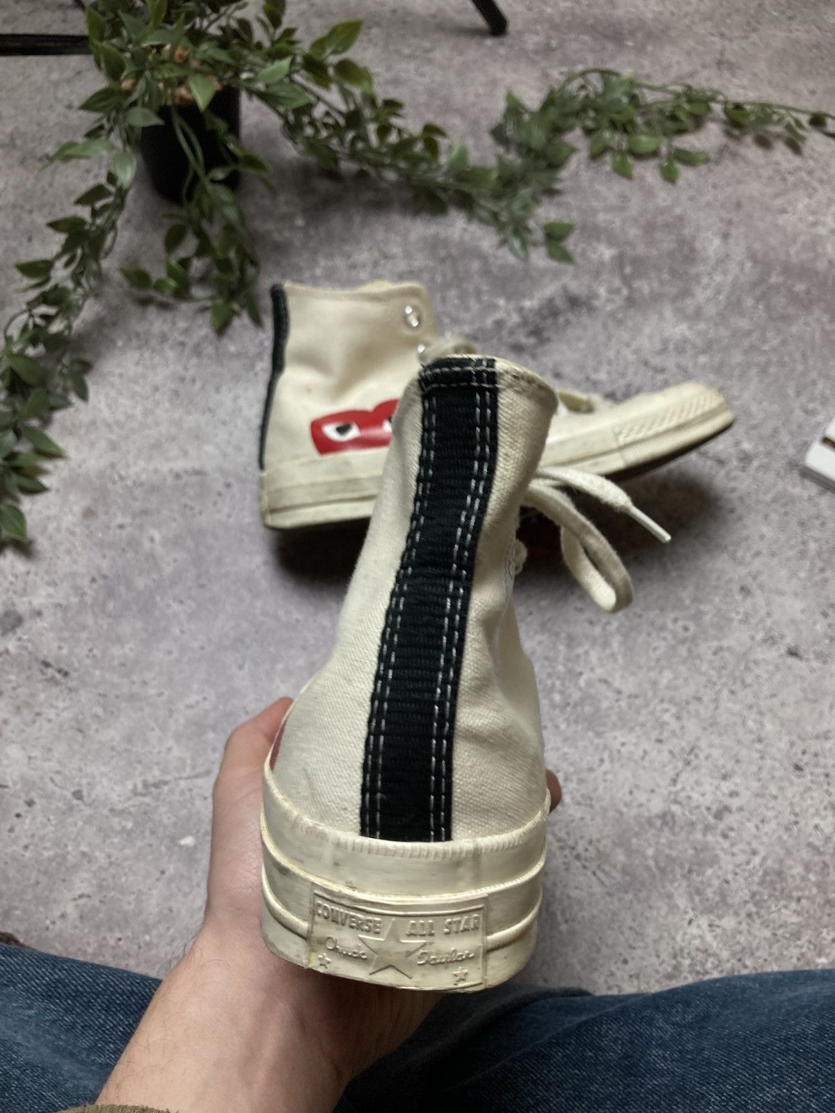 Comme des Garcons × Converse Vintage Comme des Garcons Converse Hi Top Sneakers Shoes Size US 6 / EU 39 - 12 Thumbnail