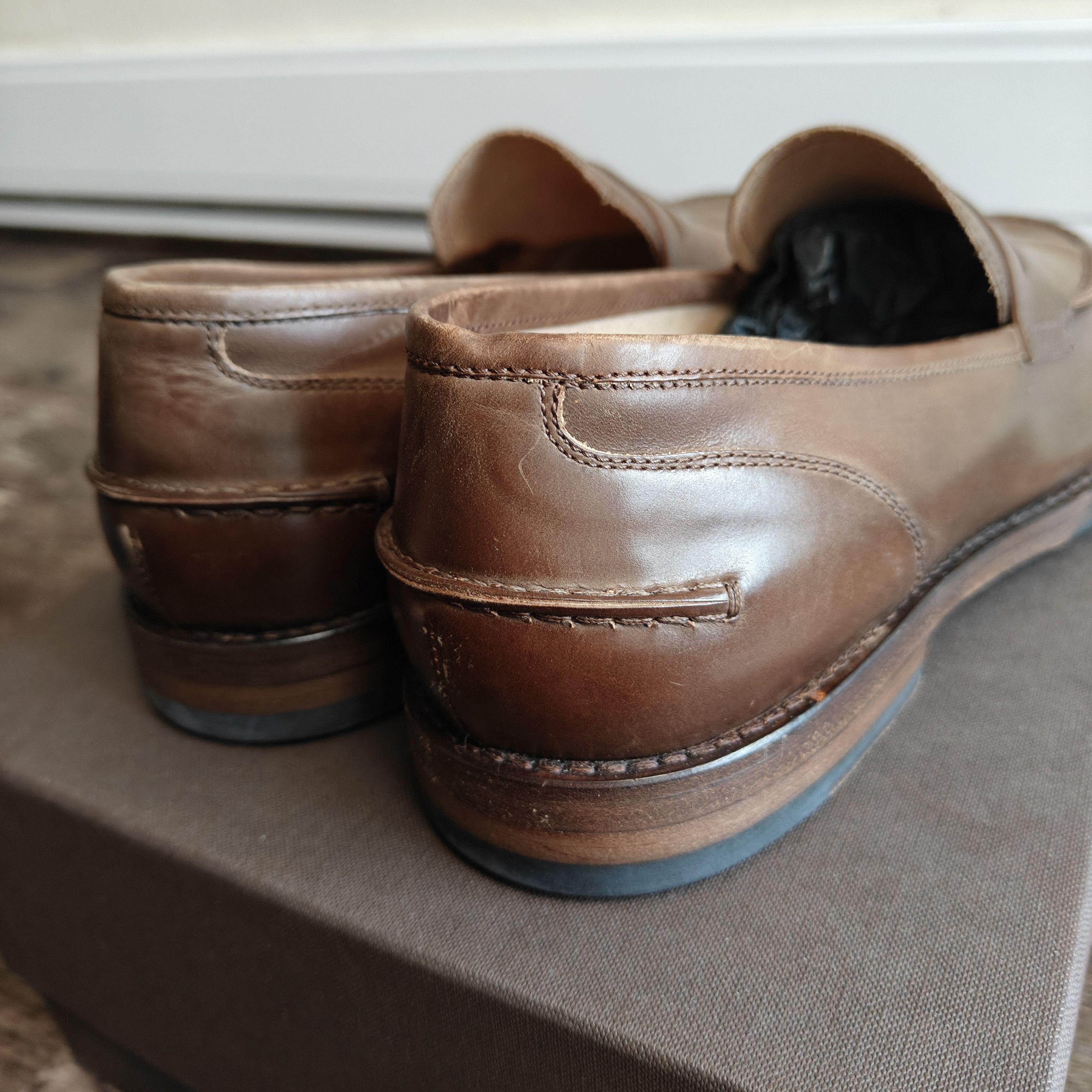 Alberto Fasciani NEW Calfskin leather penny loafers $635 Size US 9 / EU 42 - 4 Thumbnail