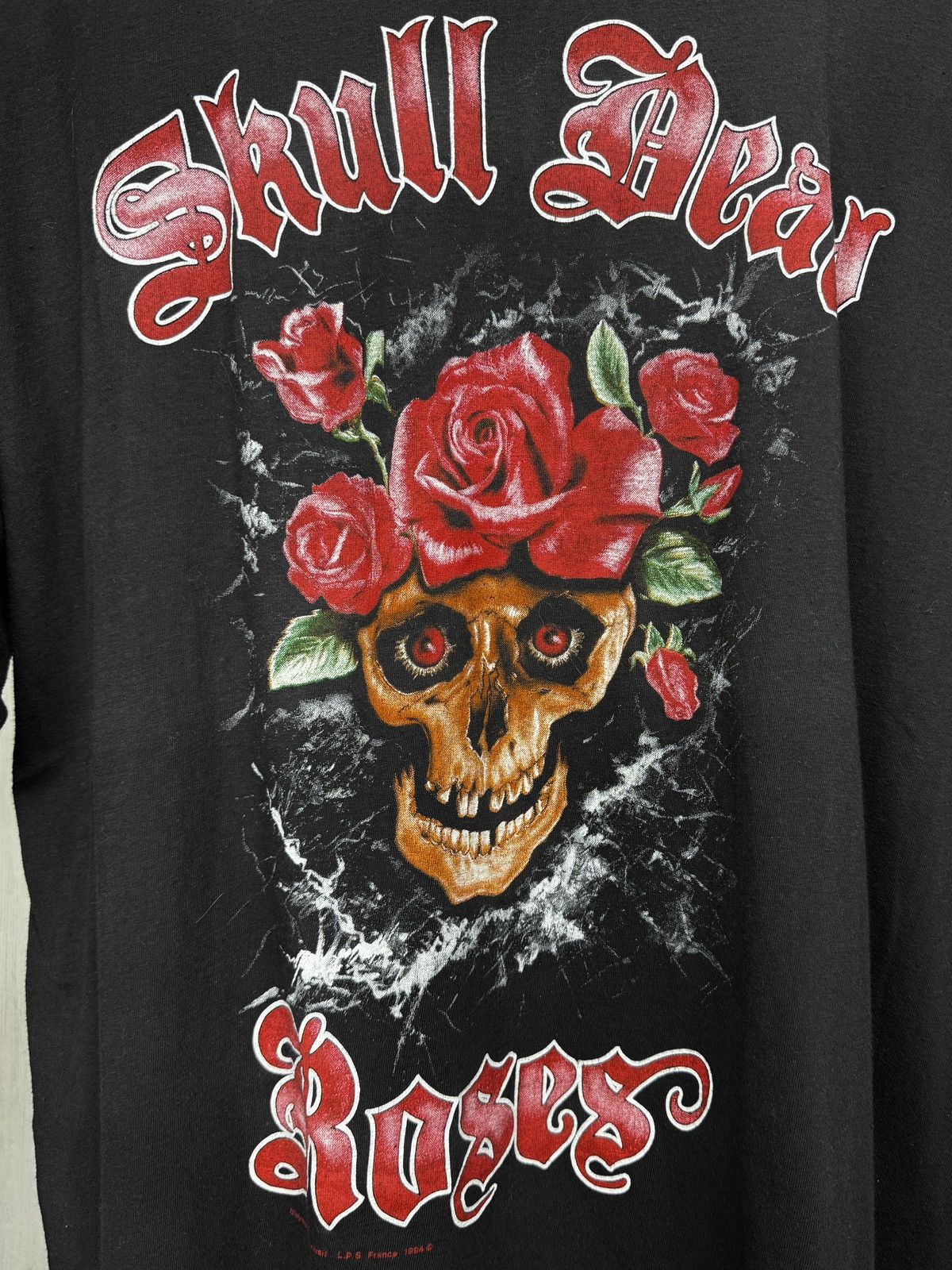 Band Tees Skull Dead Roses vintage 1994 American Flag band tee shirt Size US XL / EU 56 / 4 - 5 Thumbnail