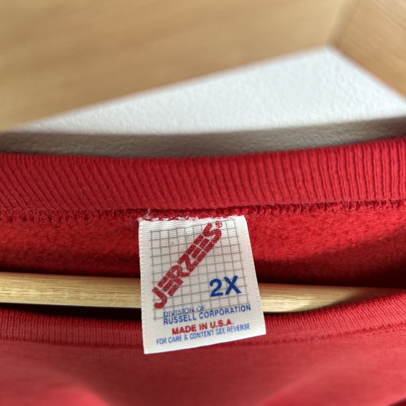 Jerzees Jerzees Vintage Red Crewneck Sweatshirt Pullover Size 2XL Size US XXL / EU 58 / 5 - 5 Thumbnail
