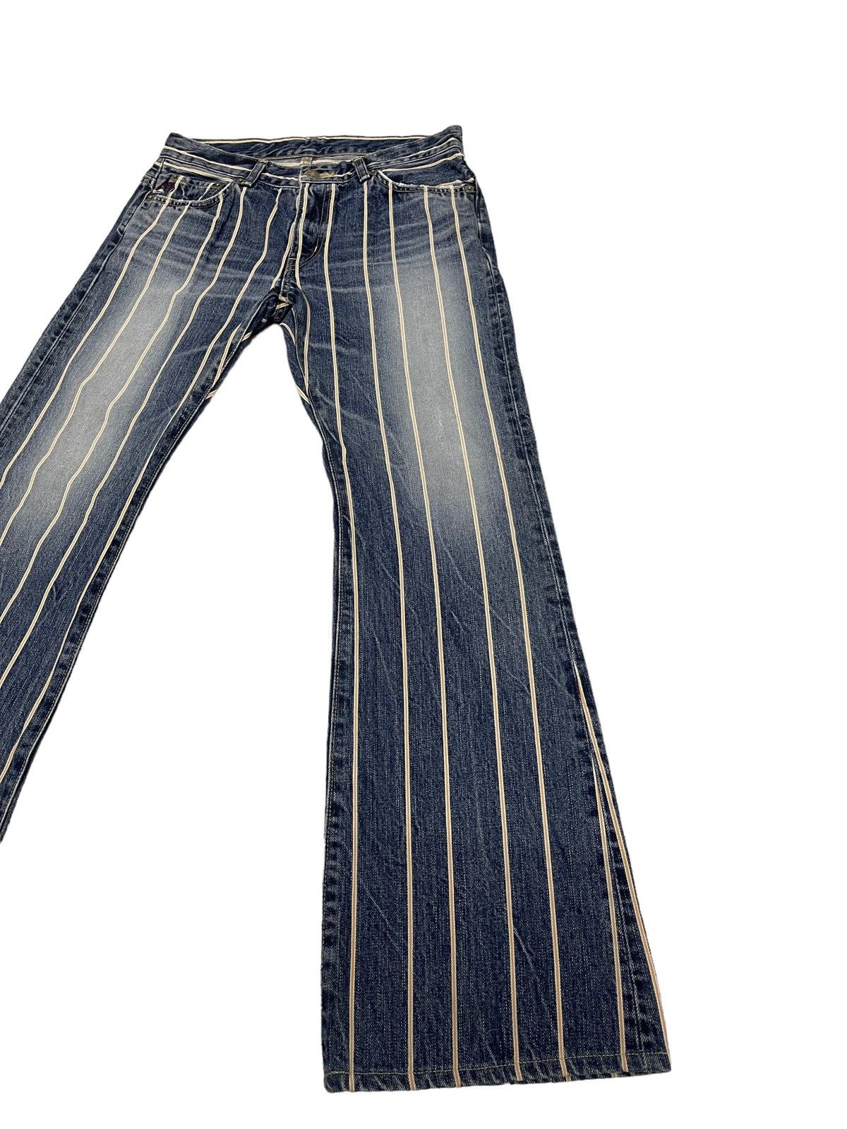 Edwin × Vintage Vintage Edwin Striped Flare Disclosed Denim Jeans Size US 29 - 4 Thumbnail