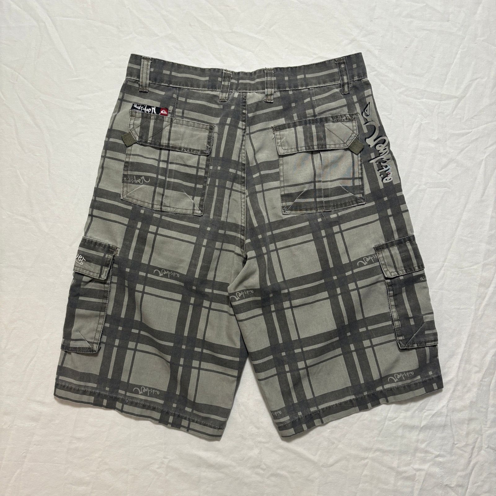 Quiksilver VTG Y2K Quiksilver Striped Baggy Wide Leg Cargo Shorts 30 Size US 30 / EU 46 - 4 Thumbnail