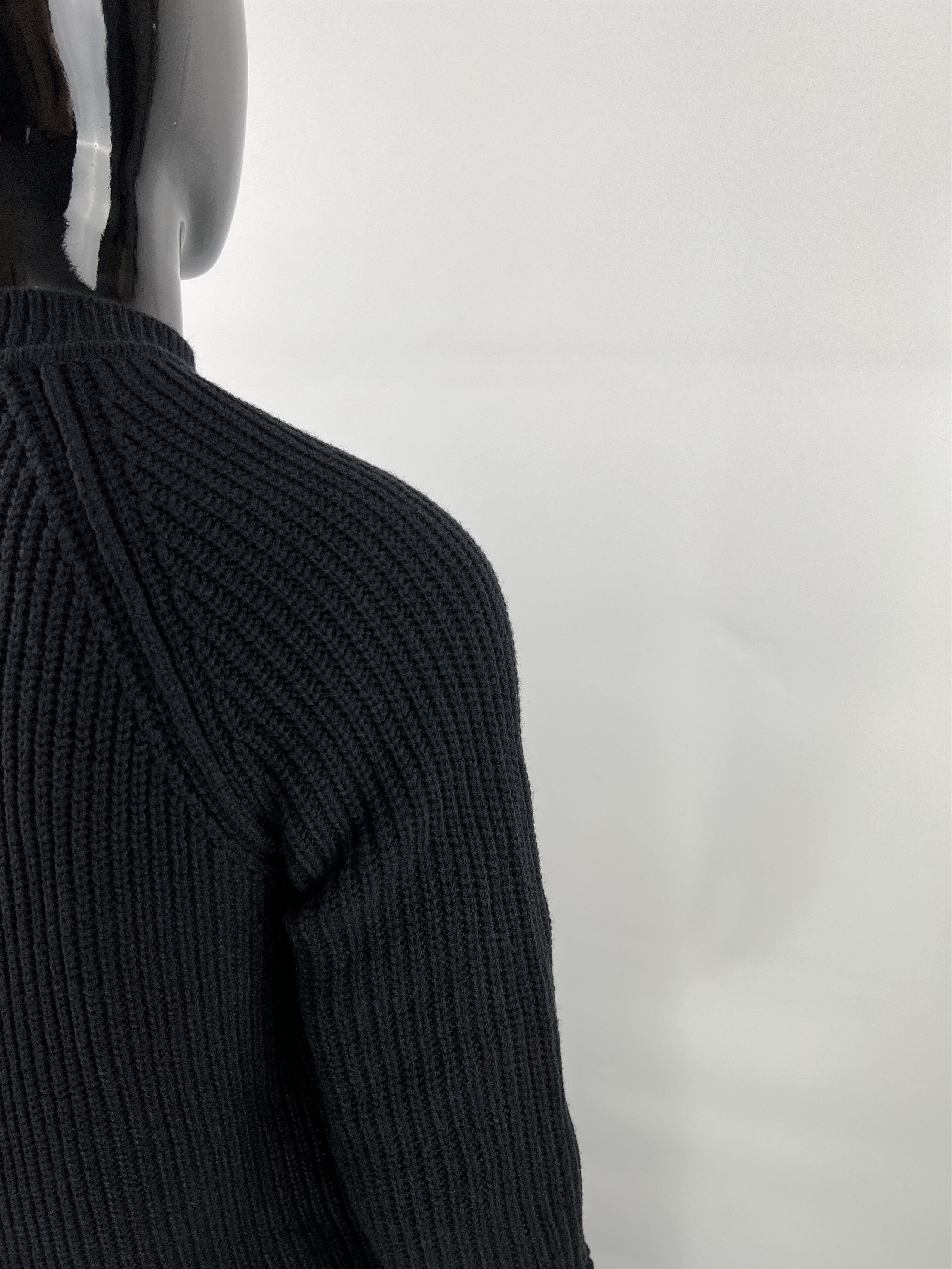 CLOSED Closed Men's Black Ribbed Wool Sweater Size M/L Size US M / EU 48-50 / 2 - 4 Thumbnail