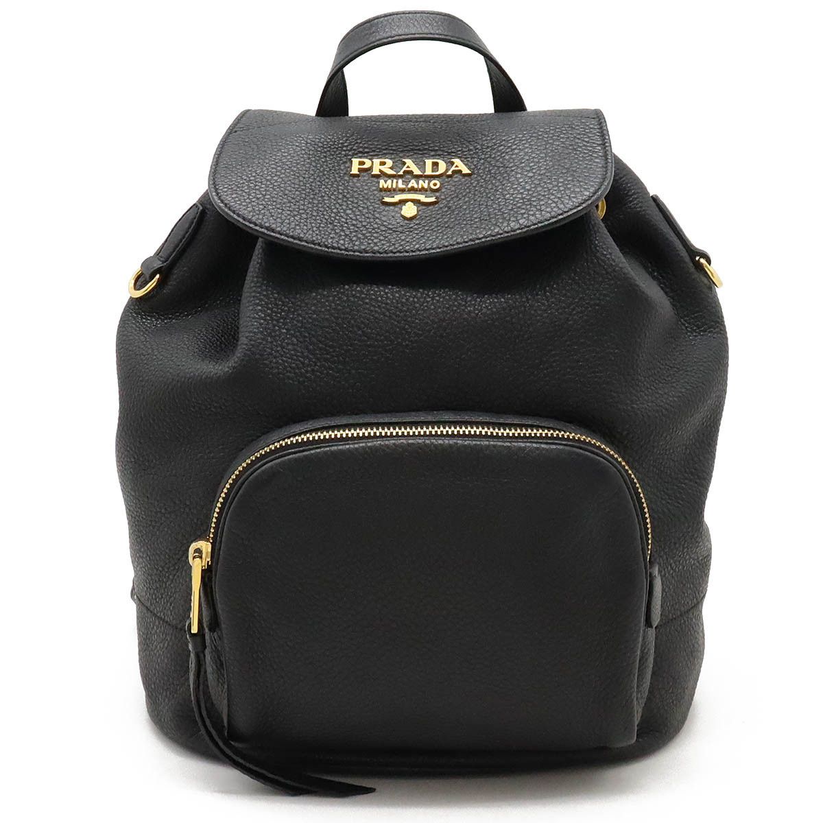 Prada Prada Prada Leather Backpack 1BZ035 Black Canvas Backpack 1BZ035 in Great Condition Size ONE SIZE - 1 Thumbnail