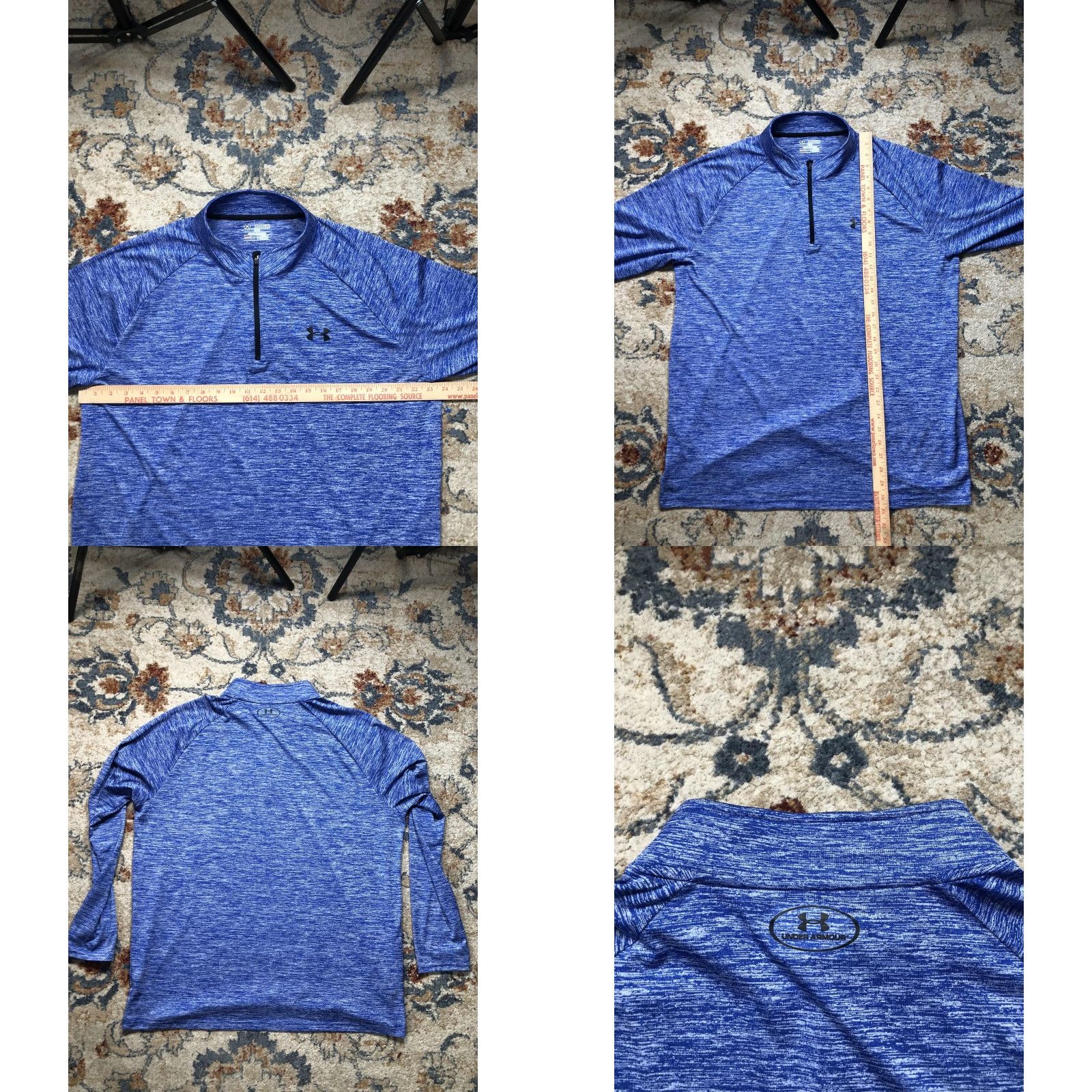Under Armour Under Armour Pullover Mens 2XL HeatGear Quarter Zip Long Sleeve Shirt Blue Size US XXL / EU 58 / 5 - 8 Thumbnail