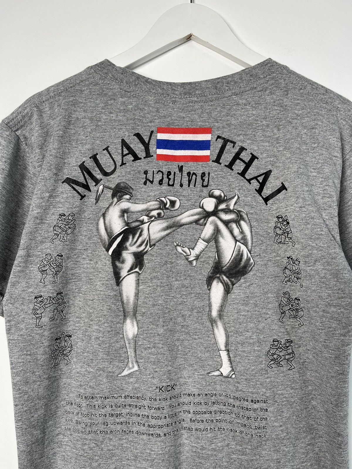 Vintage Vintage Muay Thai Thailand Boxing Grey Tee Size US L / EU 52-54 / 3 - 3 Thumbnail