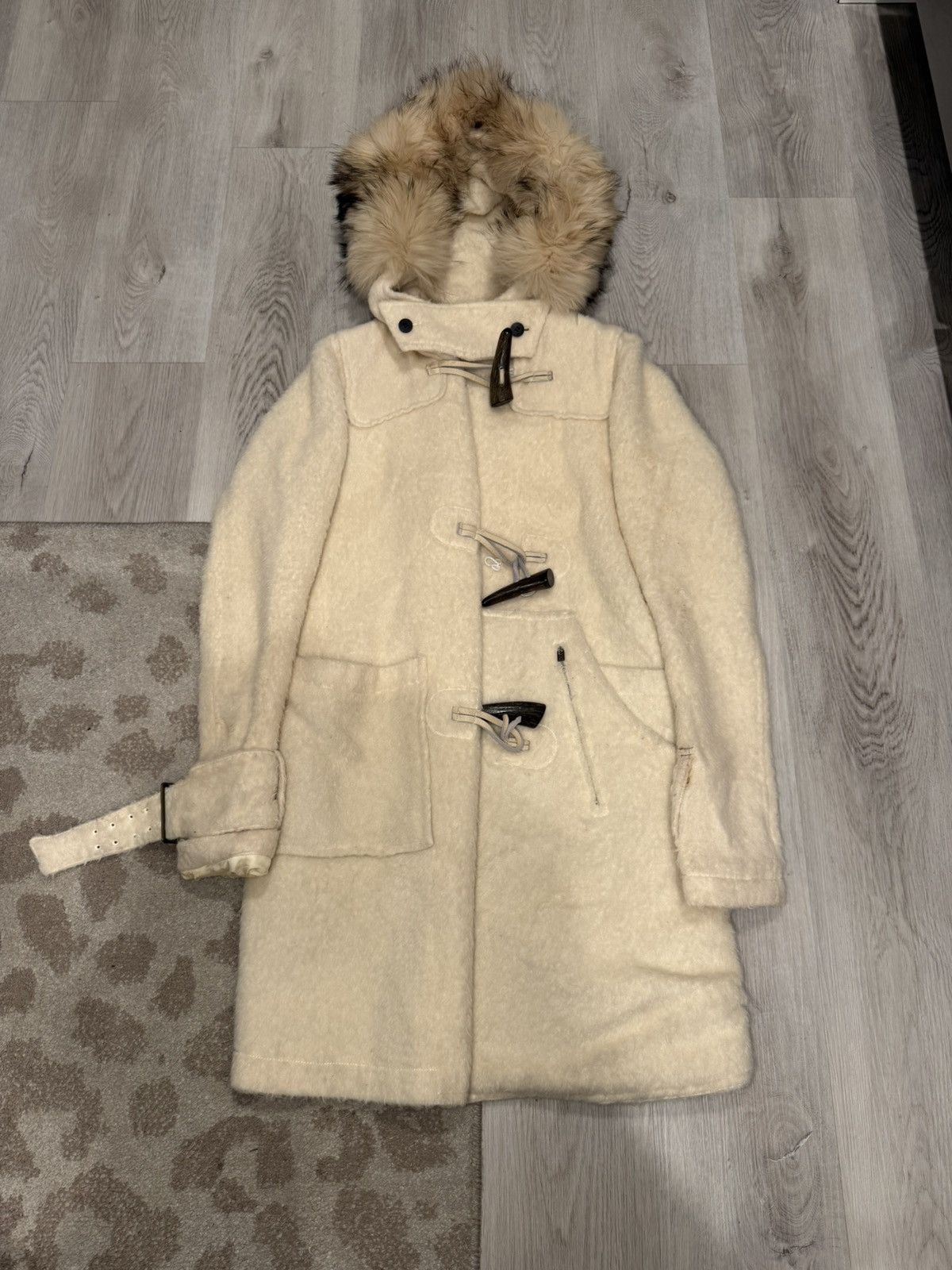 Le Grande Bleu (L.G.B.) lgb fox fur alpaca wool duffle coat/dx 06203f!! Size US S / EU 44-46 / 1 - 1 Thumbnail