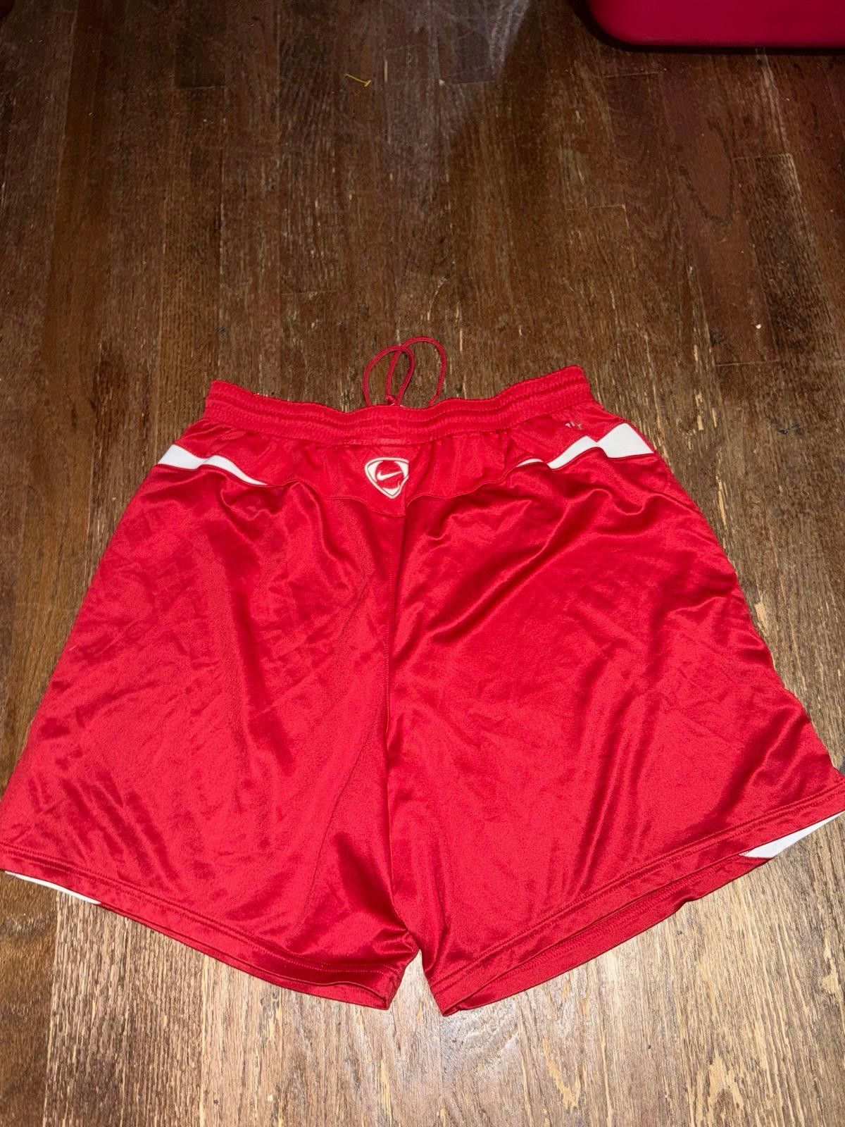 Nike Vintage 90s Nike Red/White Logo Shorts Rare Dri-Fit Sz XL Size US 36 / EU 52 - 6 Thumbnail