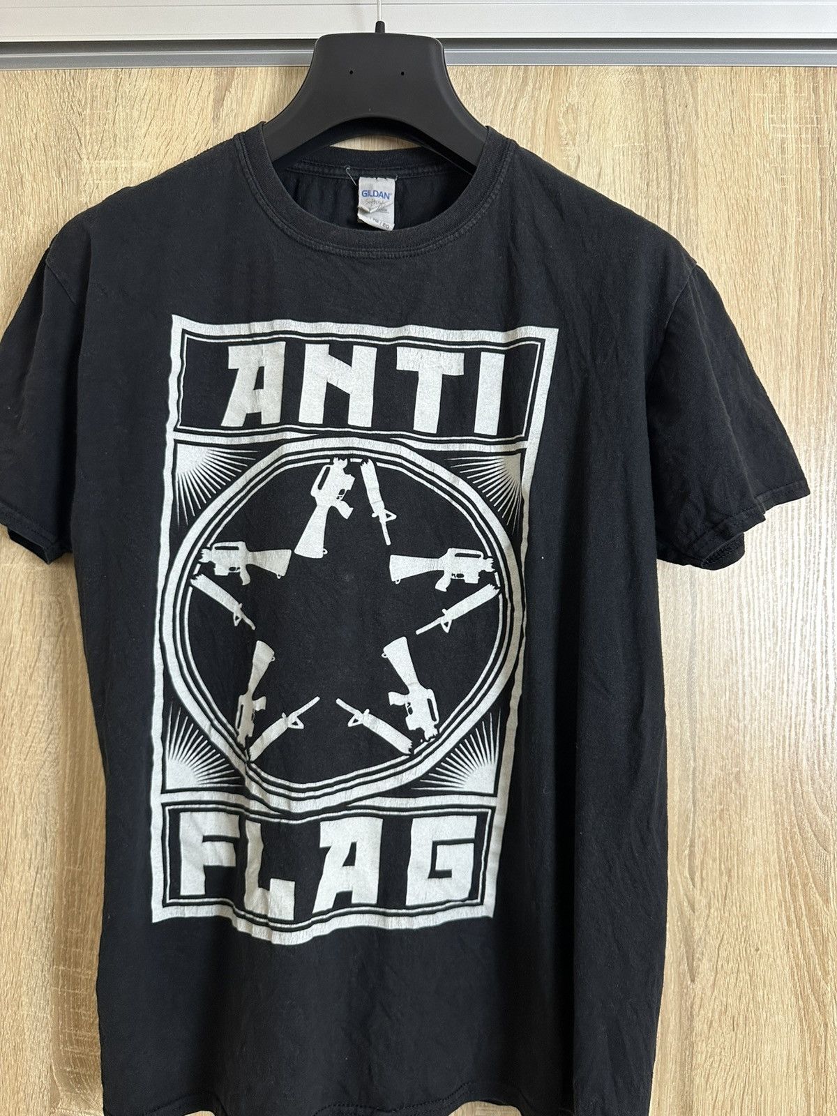 Band Tees 🔥 Anti Flag Pentagram Metal Band 90s Vintage T Shirt Punk Size US XL / EU 56 / 4 - 2 Thumbnail