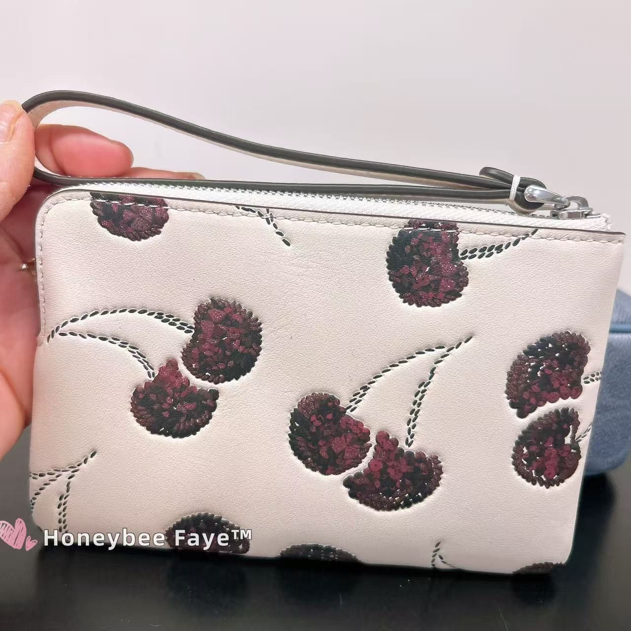 Coach NWT Coach Corner Zip Wristlet With Cherry Print CDF05 Size ONE SIZE - 2 Thumbnail