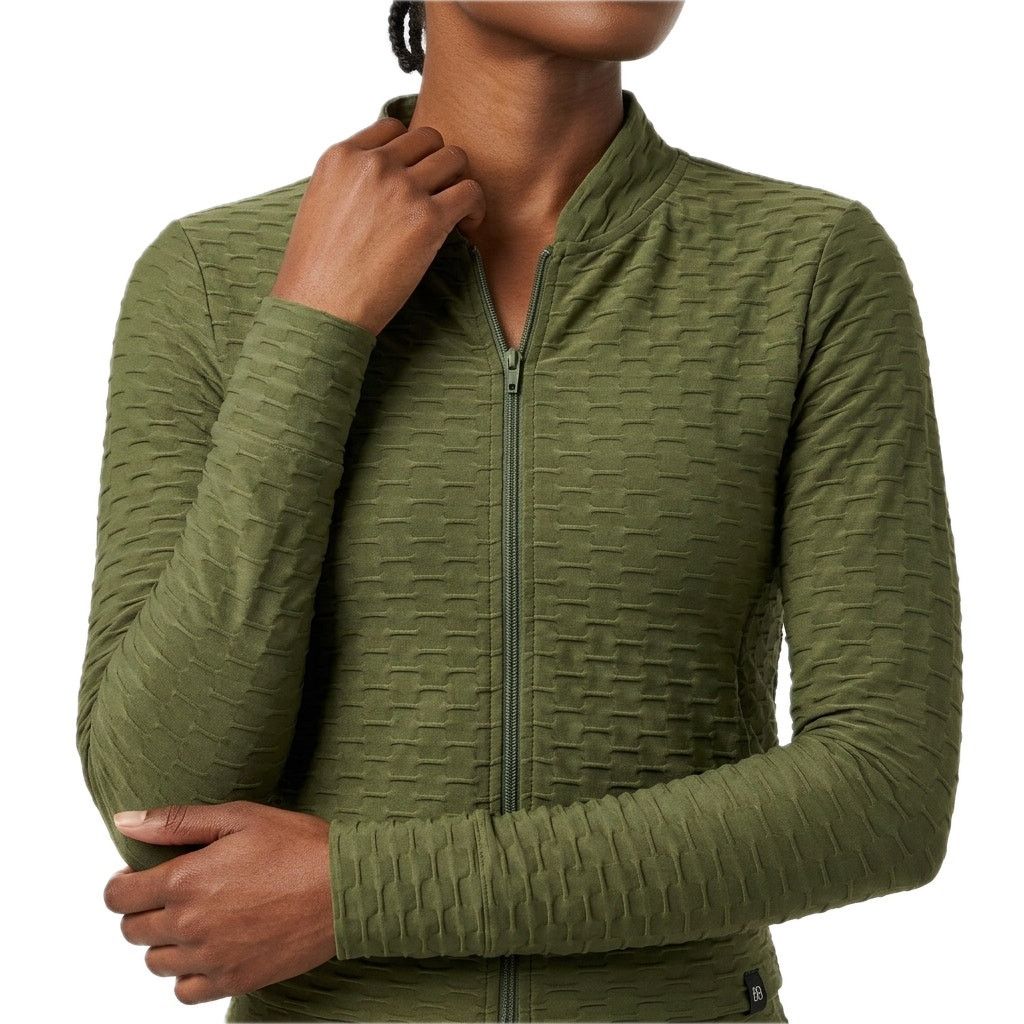 Other Booty by Brabants Olive Green Croco Cropped Zip Jacket S / M Size S / US 4 / IT 40 - 2 Thumbnail