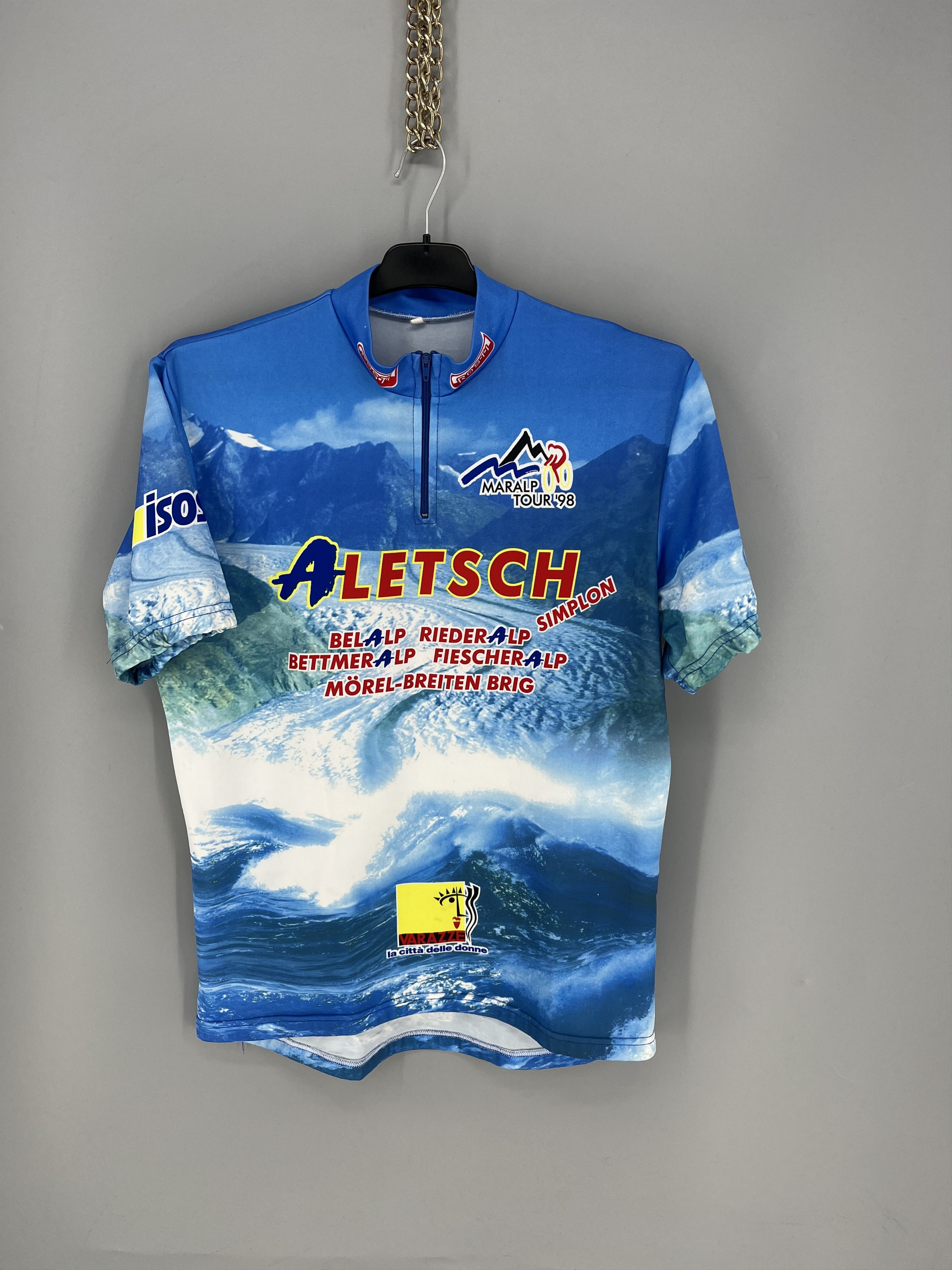 Vintage Vtg Maralp Tour ’98 Aletsch Cycl0ing Jersey Mountain Print Size US XL / EU 56 / 4 - 1 Thumbnail