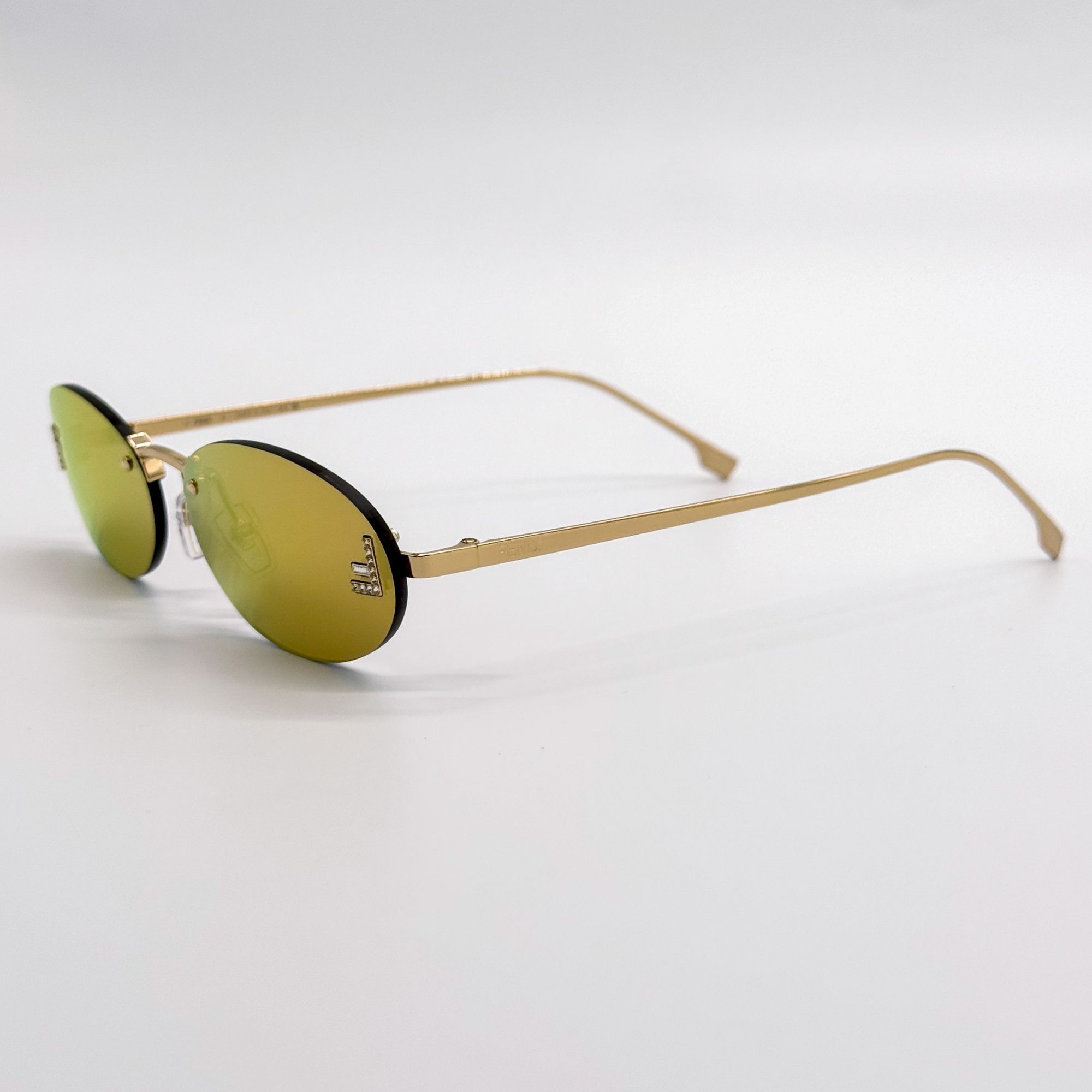 Fendi NEW FE4075US 30L ROUND GOLD MIRROR FENDI WOMN SUNGLASSES Size ONE SIZE - 7 Thumbnail