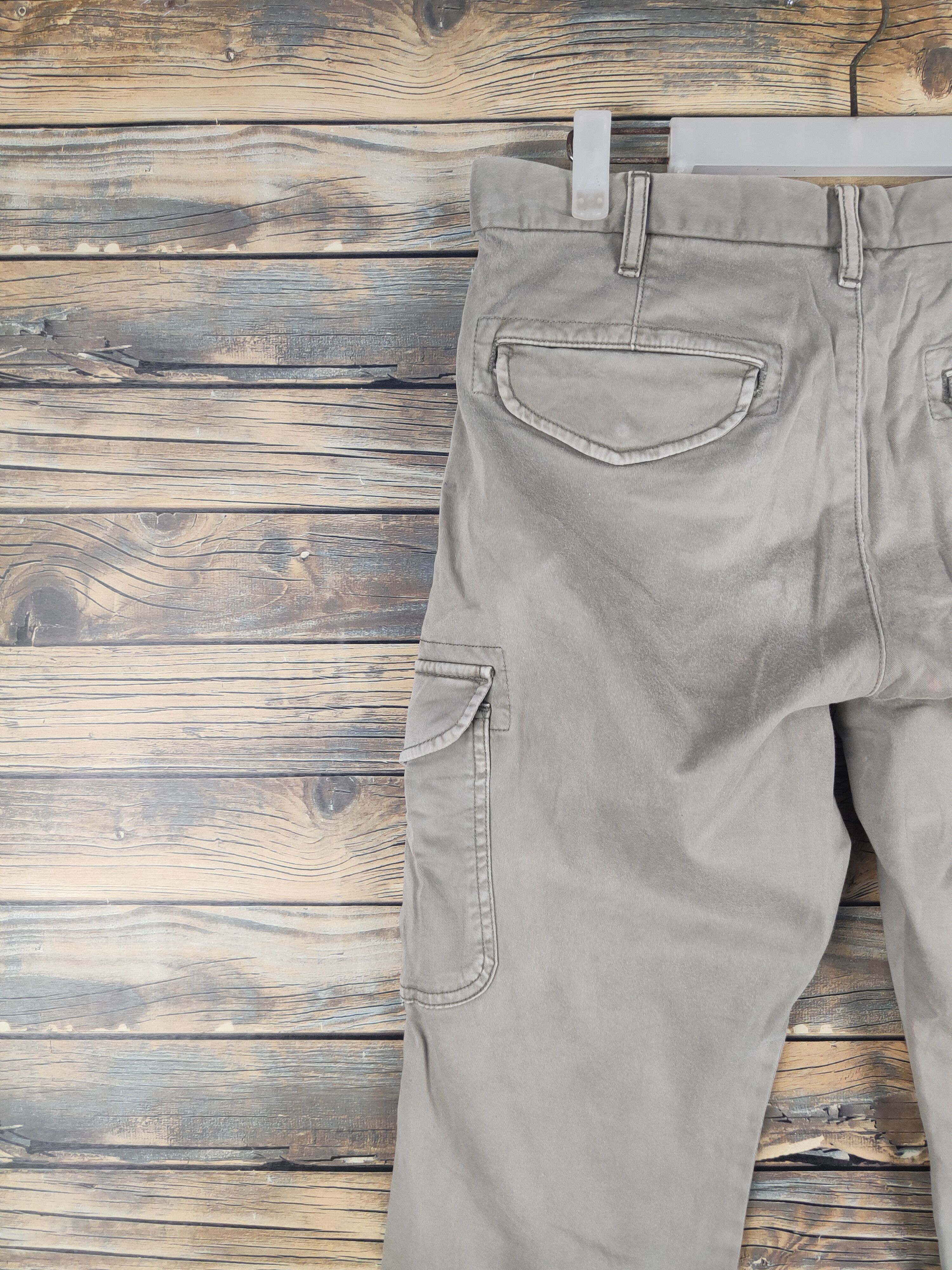 Japanese Brand DL Uniqlo Beige Multipocket Tactical Cargo Pants #1580 Size US 31 - 8 Thumbnail