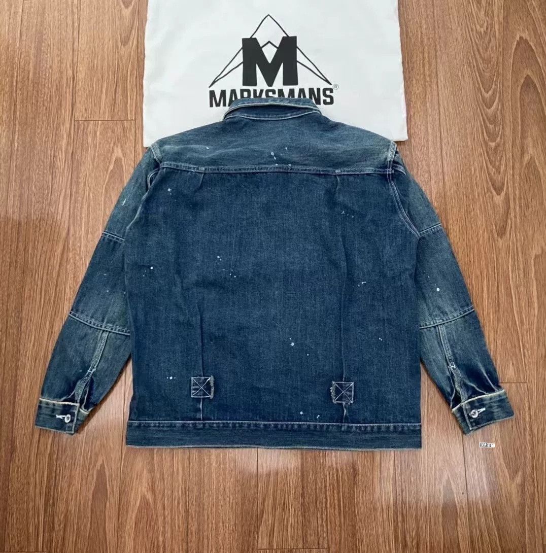 Marks & Spencer MARKSMANS SS DAMAGED DENIM JACKET Size US L / EU 52-54 / 3 - 1 Thumbnail