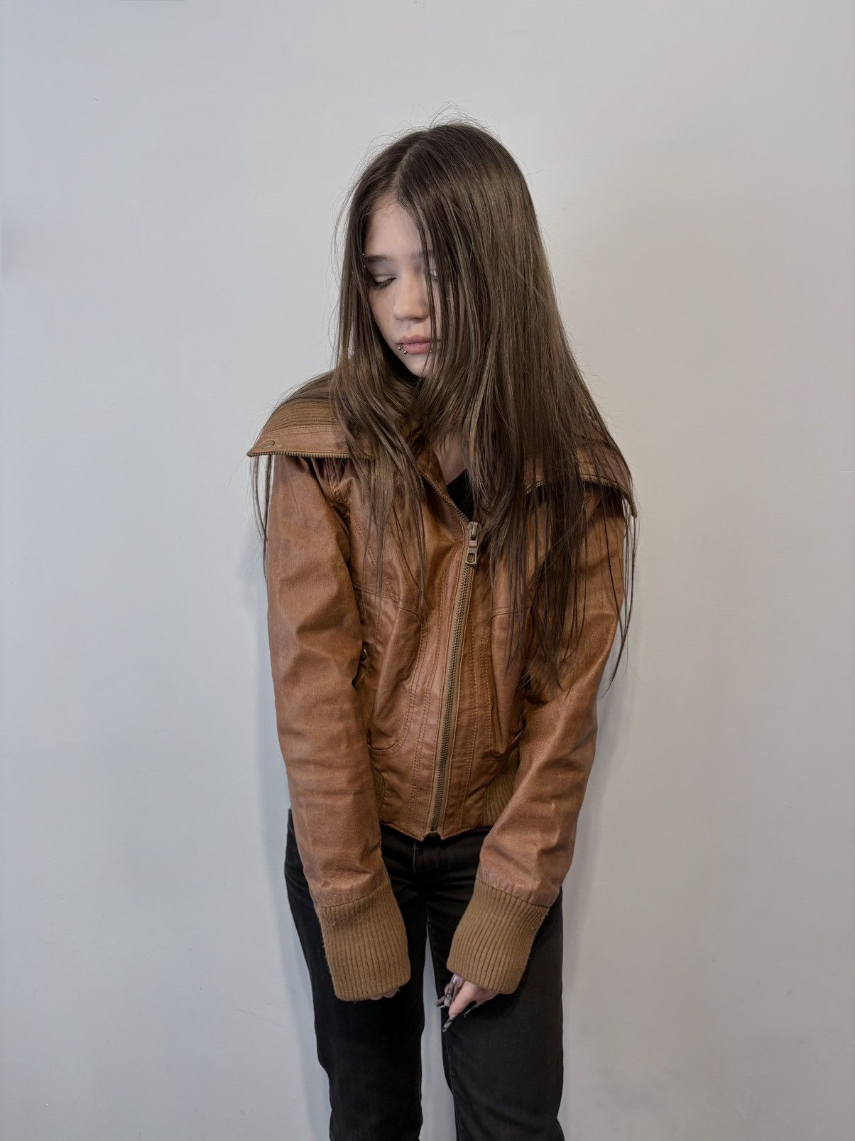 Hysteric Glamour Vintage 00s High Neck Rick Style Y2K Leather Jacket Size M / US 6-8 / IT 42-44 - 1 Thumbnail