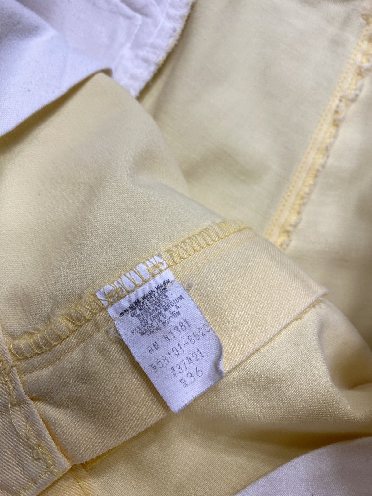 Polo Ralph Lauren 80’s Vintage Polo Ralph Lauren Bright Yellow Chino Shorts Size US 36 / EU 52 - 3 Thumbnail