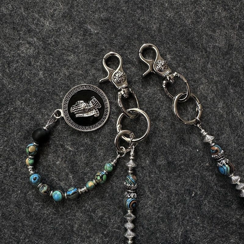 Jean Y2K Punk Turquoise Jean Chain Size ONE SIZE - 3 Thumbnail