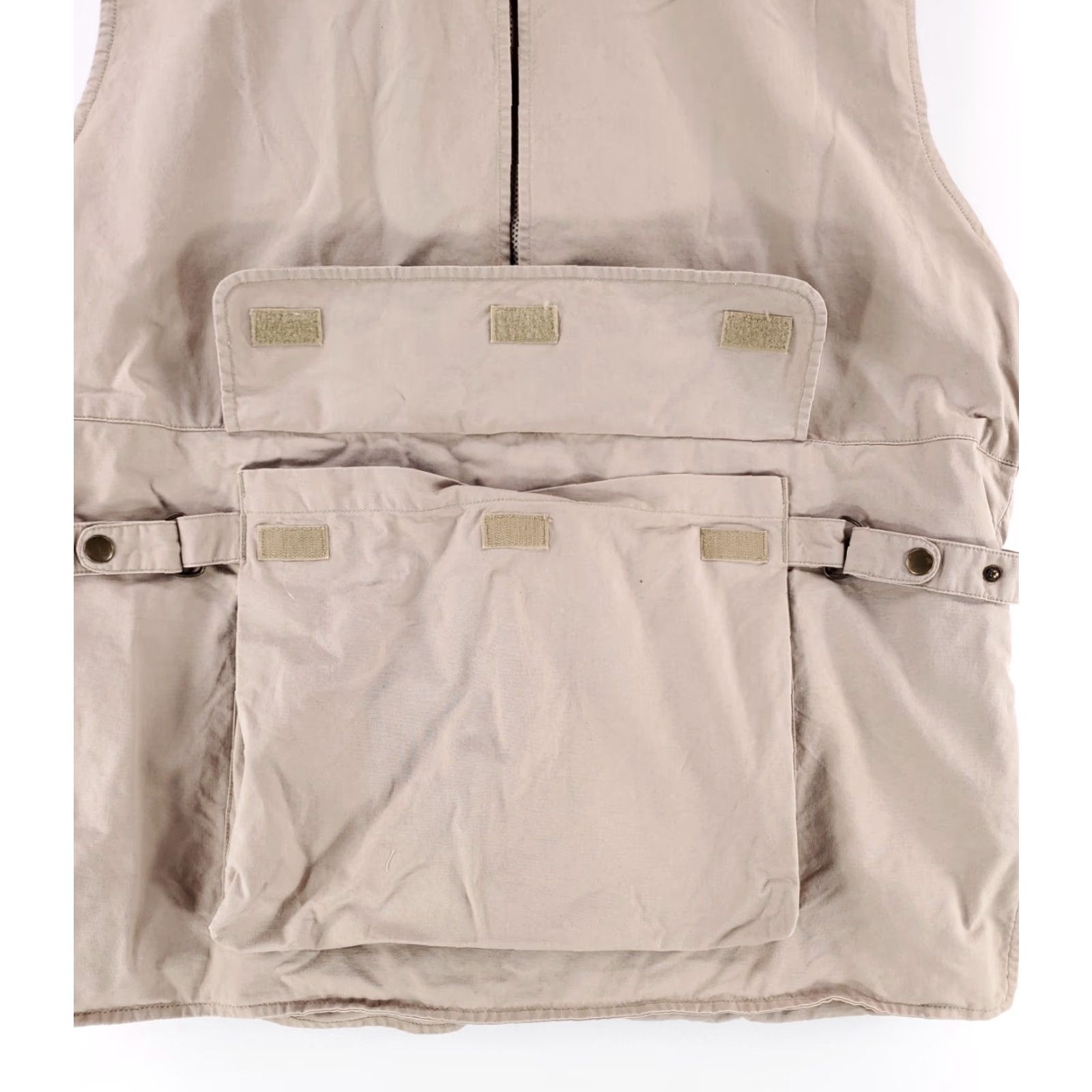 Vintage Woolrich Jacket Mens L Beige Full Zip Fishing Hunting Cargo Utility Game Pouch Vest Size US L / EU 52-54 / 3 - 5 Thumbnail