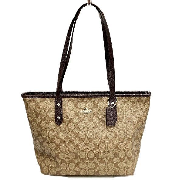 Coach Coach Signature Glider City 2Way Bag Canvas Shoulder Bag F22296 in Brown, Women's