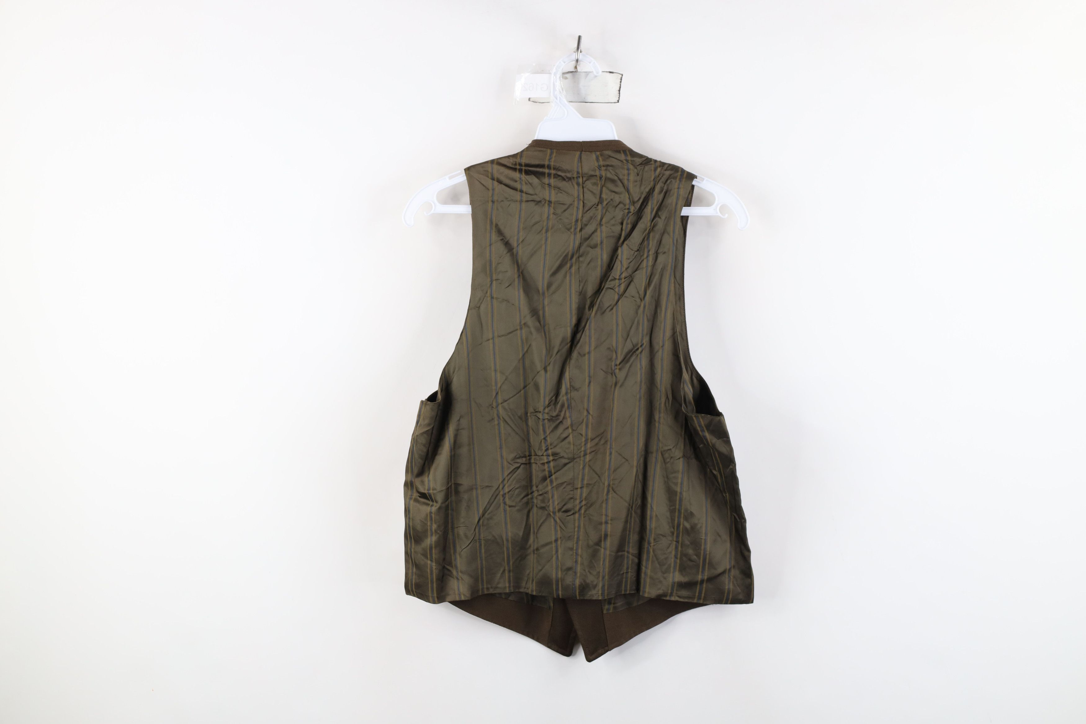 Vintage Vintage 50s 60s Rockabilly Gabardine Vest Jacket Brown USA Size US S / EU 44-46 / 1 - 10 Thumbnail