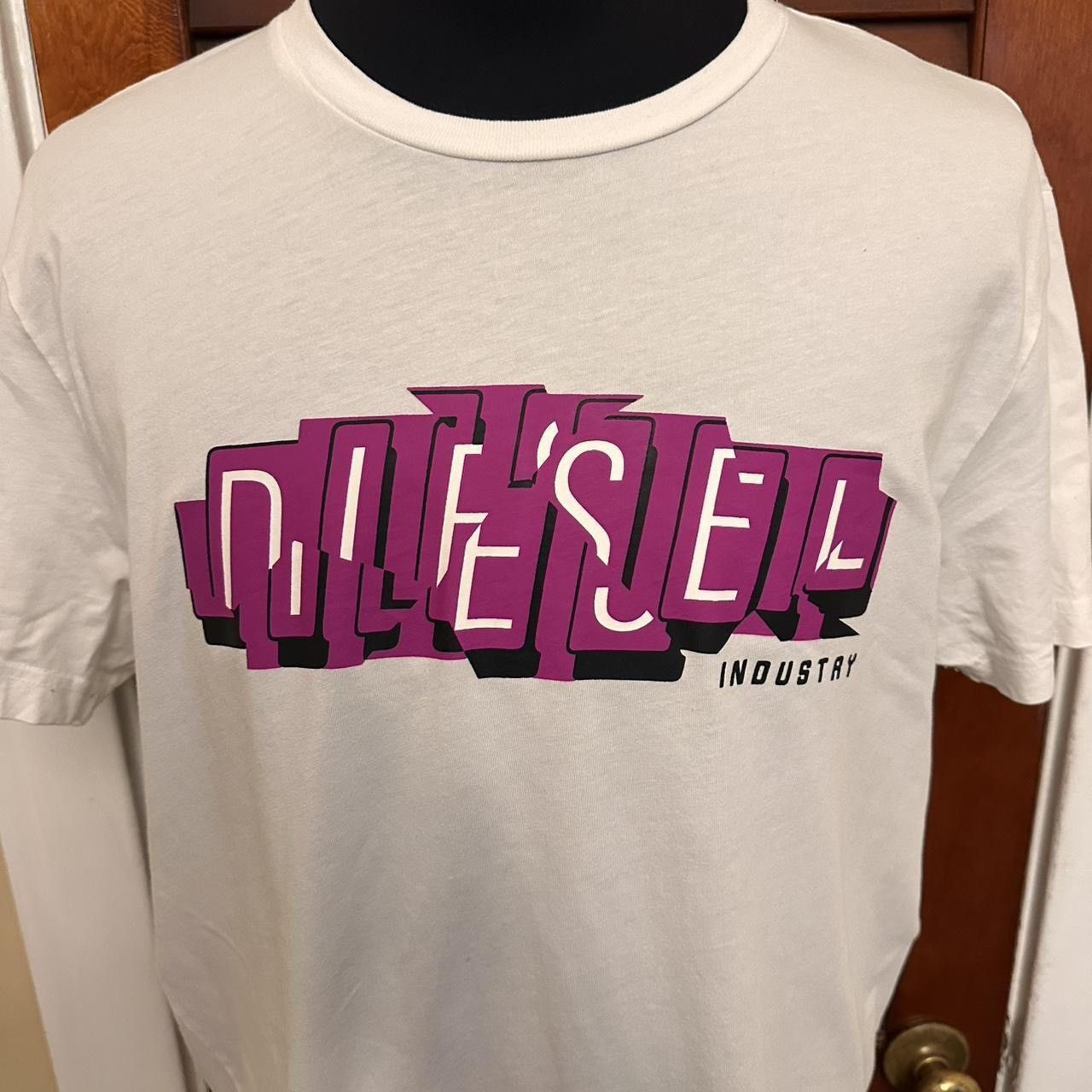 Diesel DIESEL T-Diegos Men T-Shirt White Short Sleeve Crew Neck Size US XXL / EU 58 / 5 - 3 Thumbnail