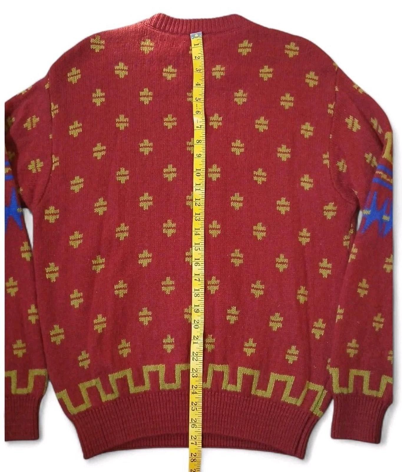 Other 90s Benetton Native American 100% Shetland Wool L Sweater Size US L / EU 52-54 / 3 - 5 Thumbnail