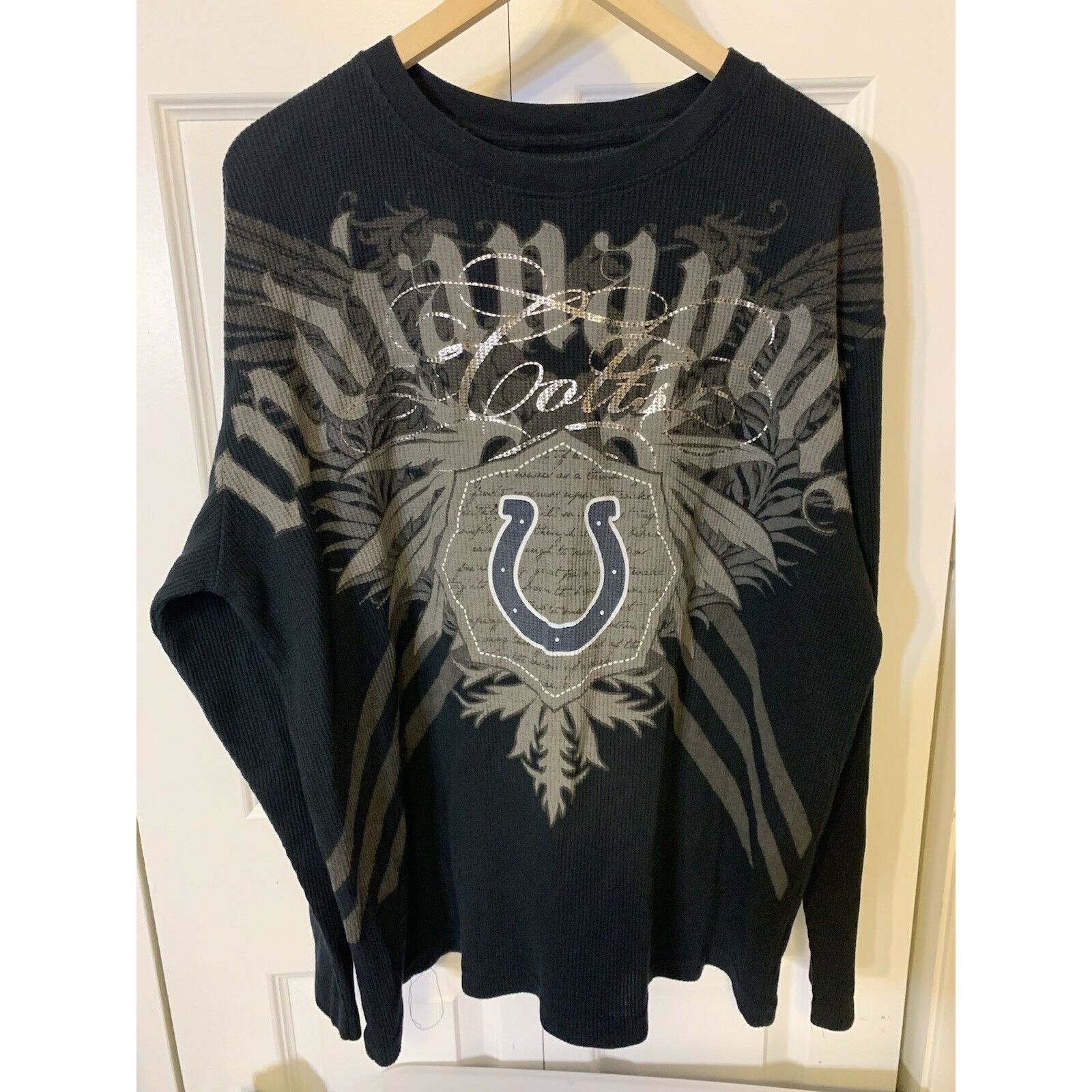 NFL NFL Pro Line Colts thermal shirt Men’s Sz XL Black Size US XL / EU 56 / 4 - 4 Thumbnail