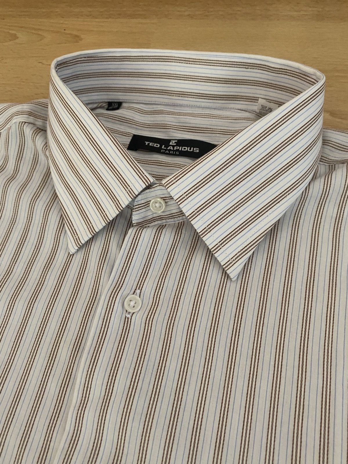 TED LAPIDUS Elegant classic Ted Lapidus Paris shortsleeve sommer shirt Size US XXL / EU 58 / 5 - 5 Thumbnail