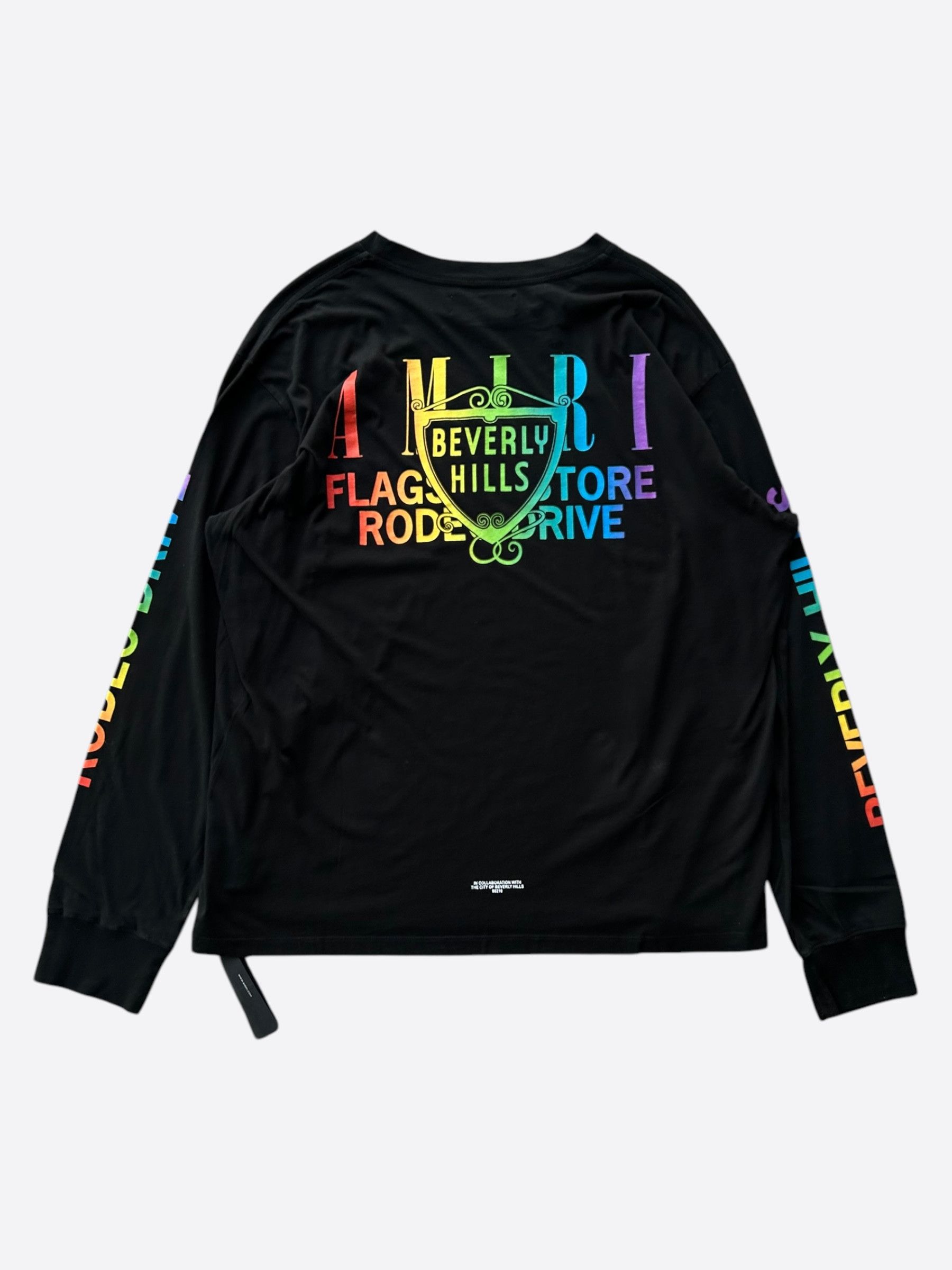 Amiri Black Rainbow Beverly Hills Longsleeve T-Shirt