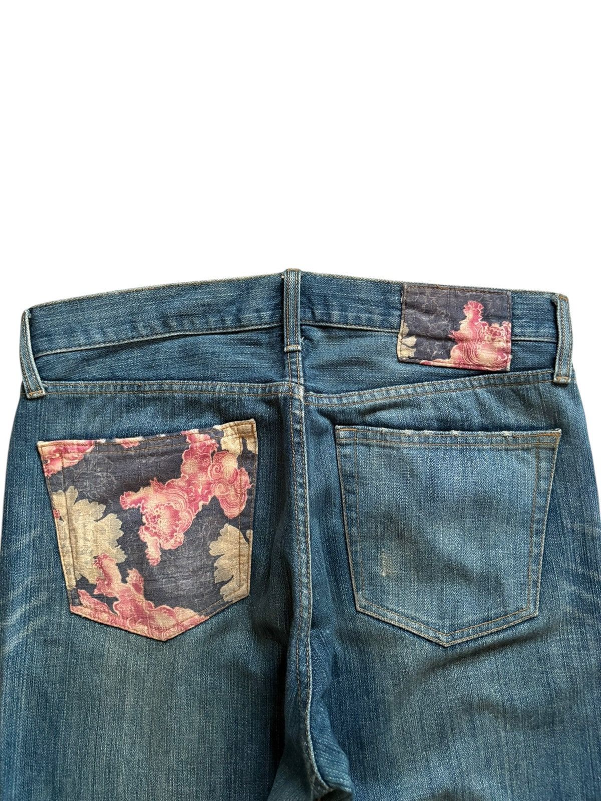 Japanese Brand Vintage Japanese Brand Mud Wash Sashiko Patched Baggy Jeans Size US 33 - 8 Thumbnail
