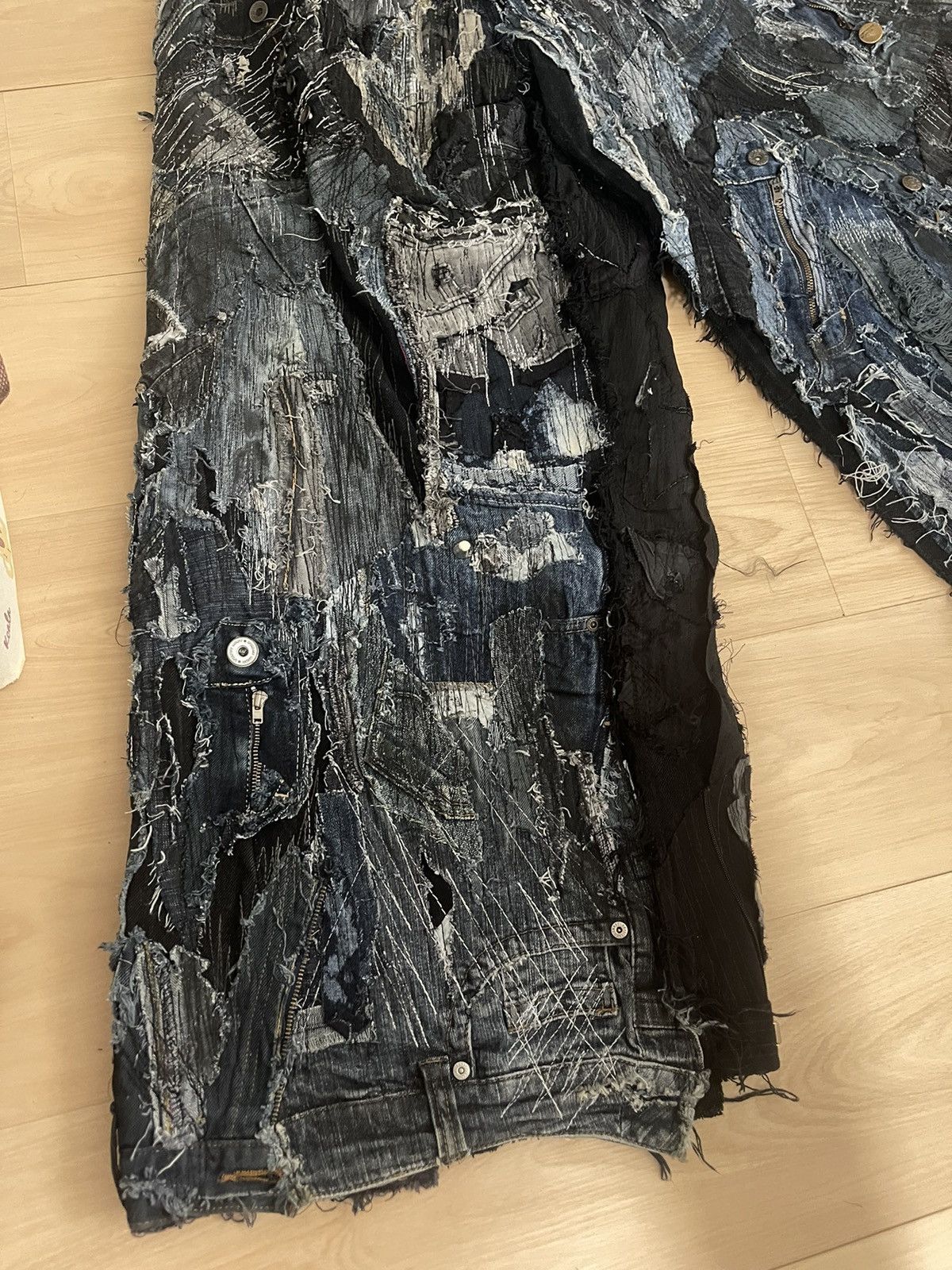 Other Masstak custom denim patchwork jeans Size US 34 / EU 50 - 4 Thumbnail