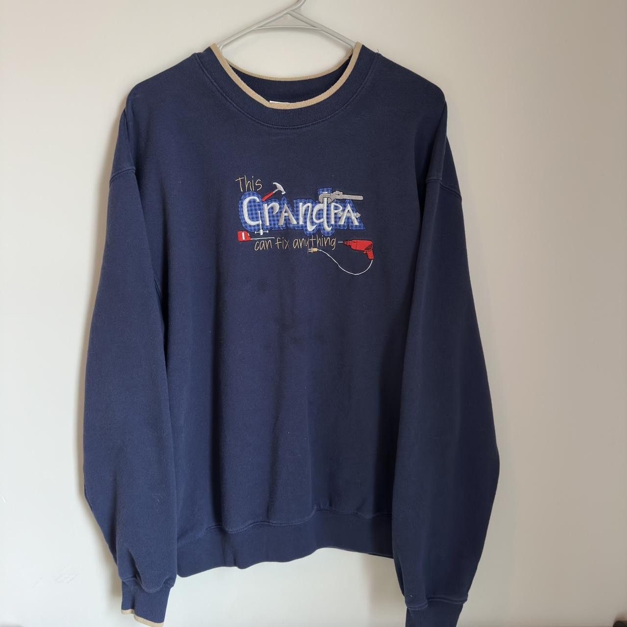Vintage Vintage 90s Grandpa Sweatshirt Size US XL / EU 56 / 4 - 1 Thumbnail
