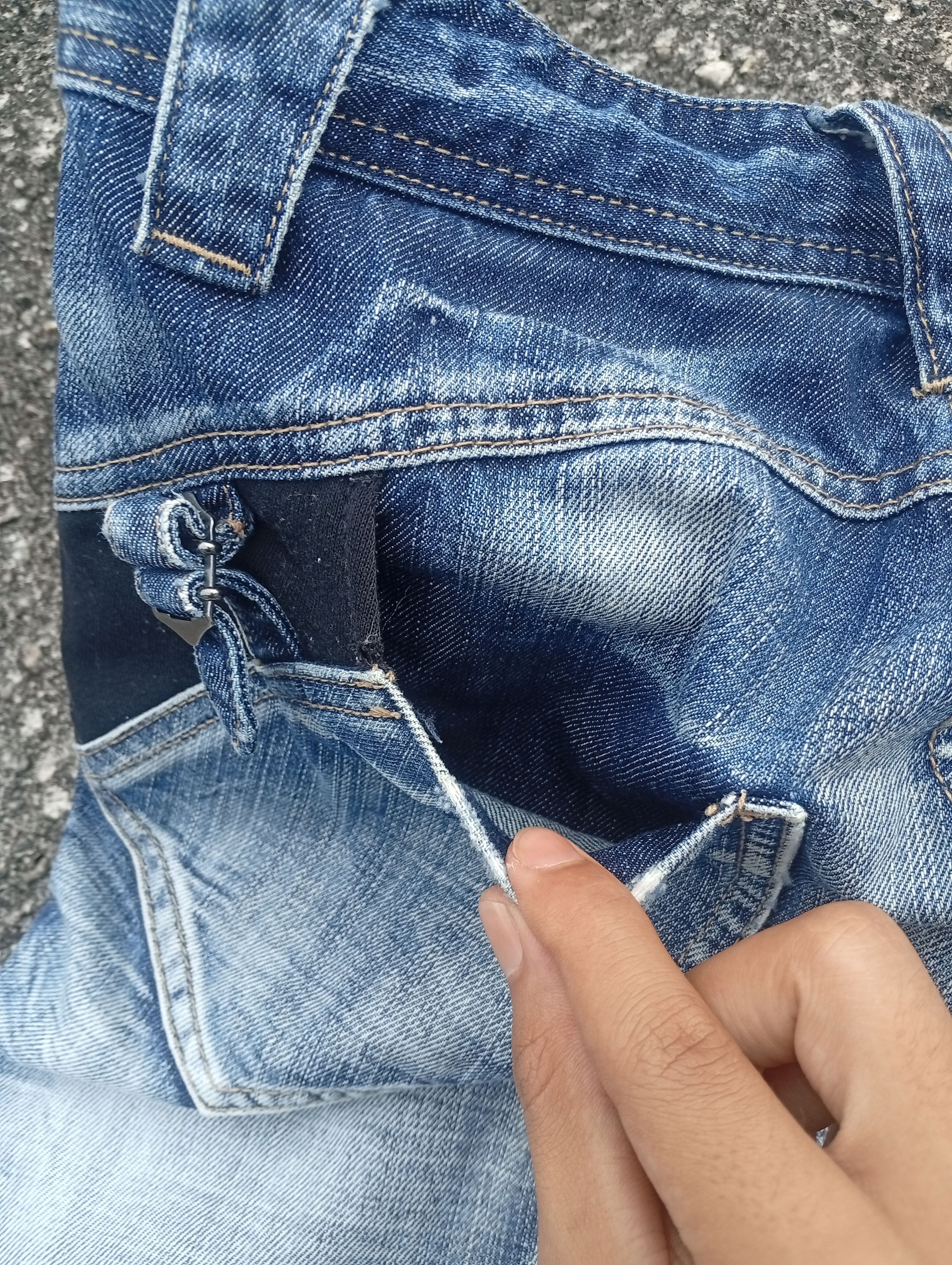 PPFM Japanese brand x PPFM moto biker distressed denim jeans Size US 29 - 13 Thumbnail