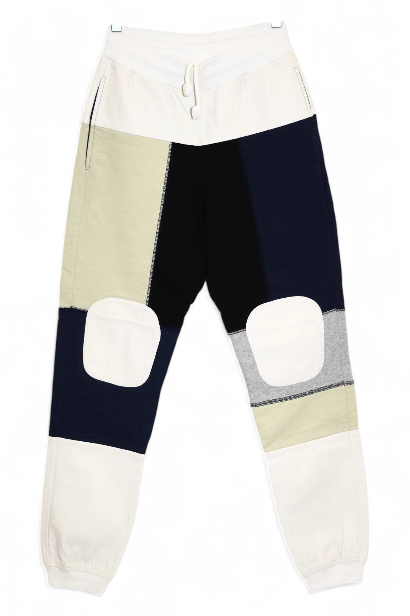 GR-Uniforma × Gosha Rubchinskiy 💥GR-Uniforma Patchwork Panel Sweatpants  faux leather trim | Grailed