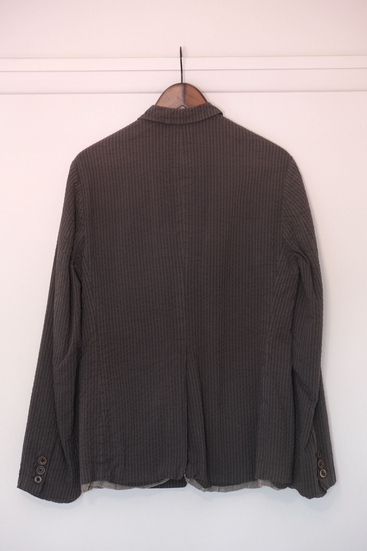 Geoffrey B. Small Geoffrey B Small 3 button peak lapel seersucker jacket Sz M Size 36R - 2 Thumbnail
