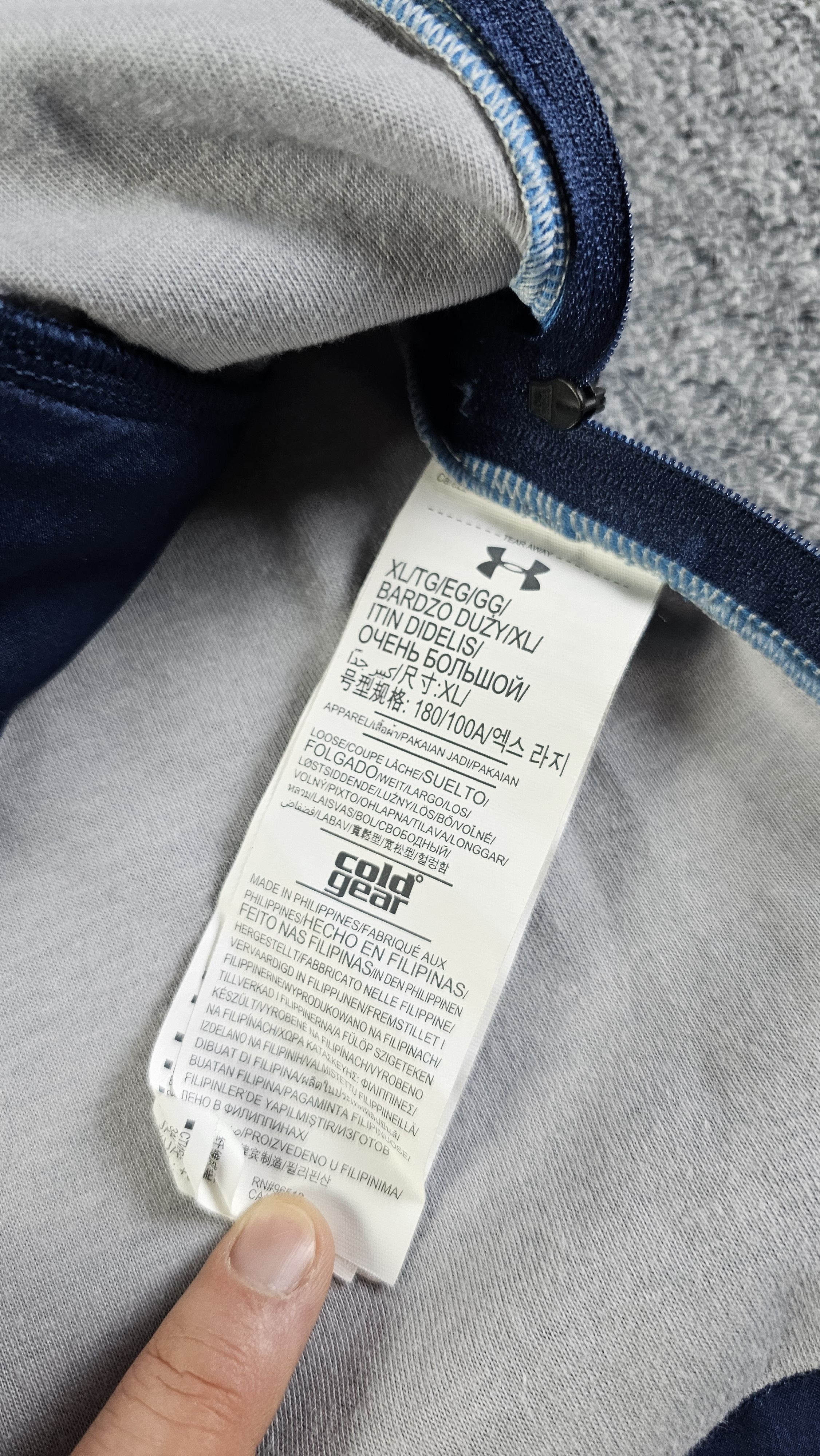 Under Armour Under Armour ColdGear 1/4 Zip Pullover Fleece Blue XL Size US XL / EU 56 / 4 - 8 Thumbnail