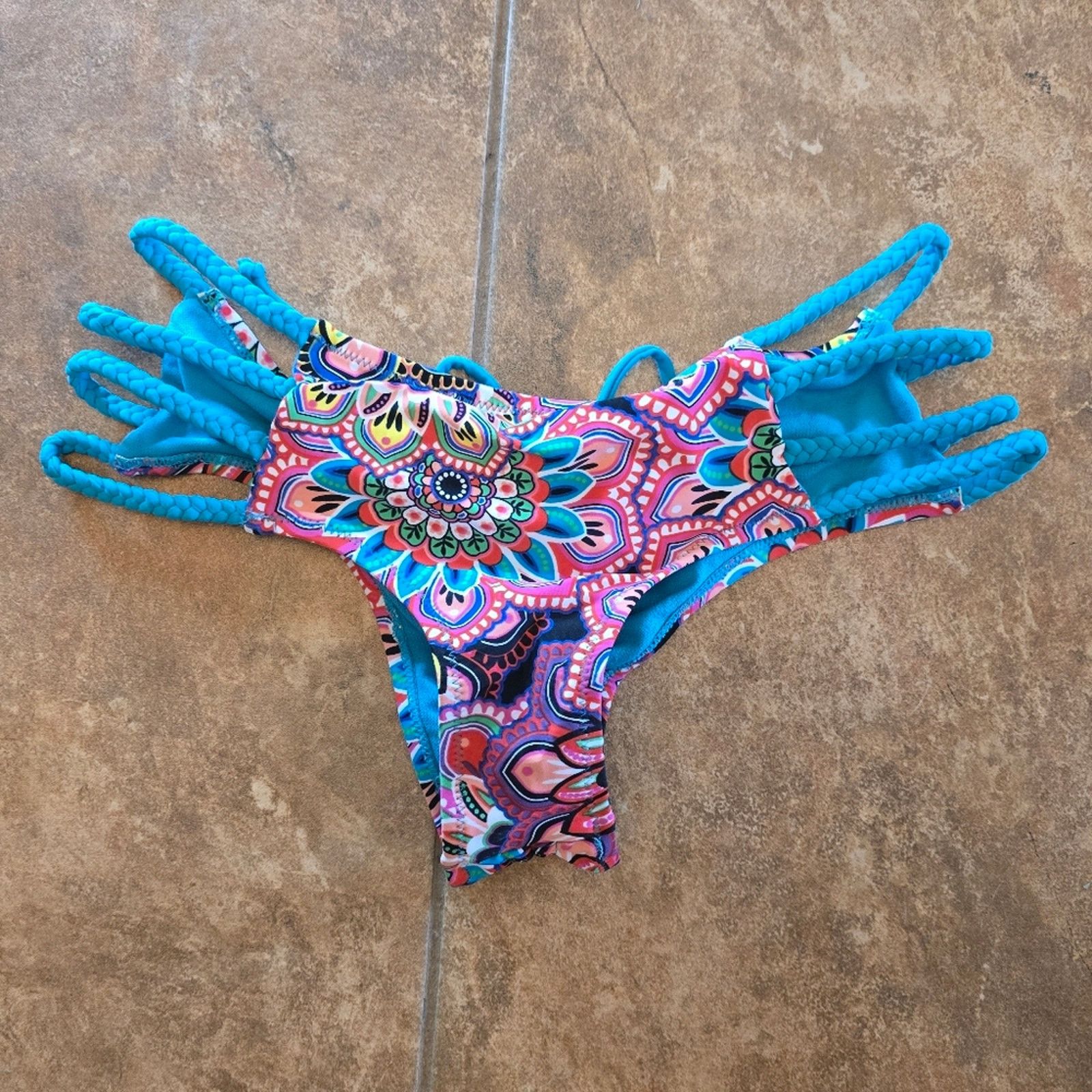 Other Teal Flower | FYS | Kingston Bikini Bottoms Size ONE SIZE - 1 Thumbnail