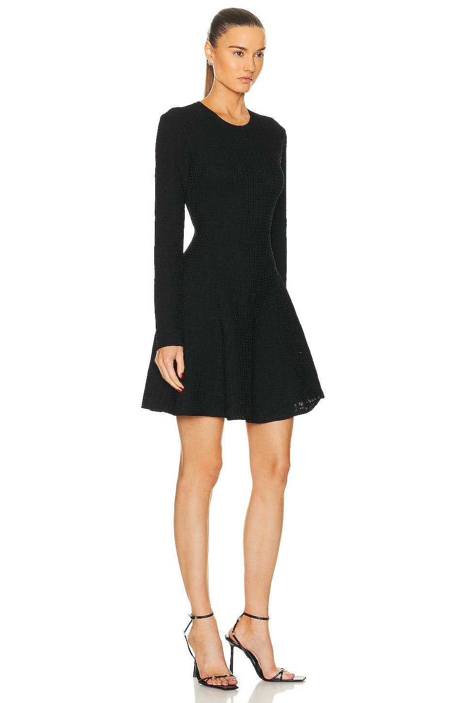 Givenchy o1srvl11e0125 Sleeve Short Dress in Black Size M / US 6-8 / IT 42-44 - 2 Thumbnail