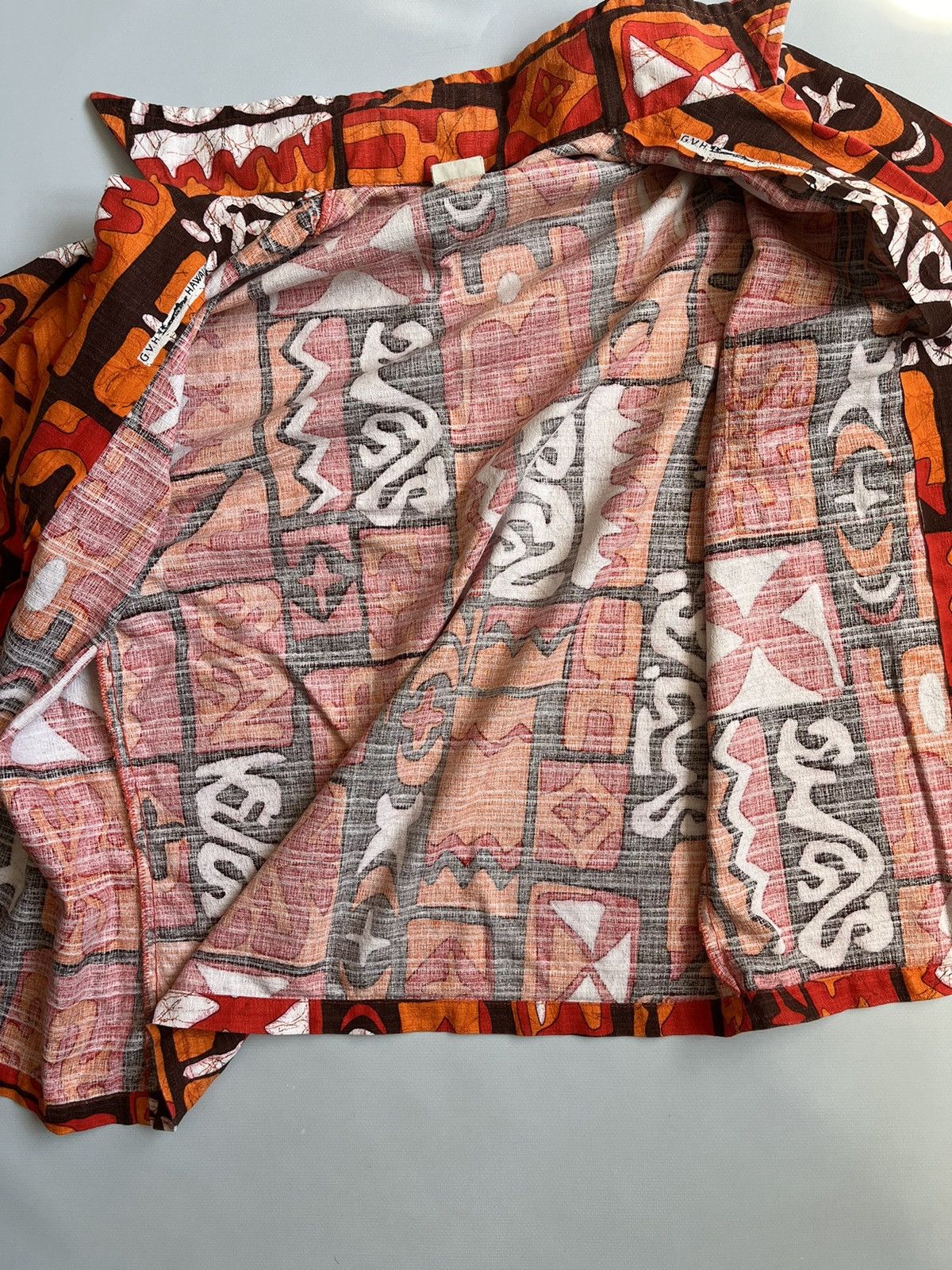 Sears Vintage 60s Sears Kings Road Orange Hawaiian Button Up Shirt Size US M / EU 48-50 / 2 - 13 Thumbnail