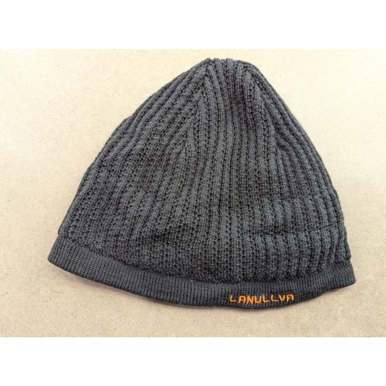 Vintage Lanullva Beanie Hat One Size Merino Wool Brown Knit Winter Warm Ribbed Unisex Adults Mens Womens Holiday Style Size ONE SIZE - 2 Thumbnail