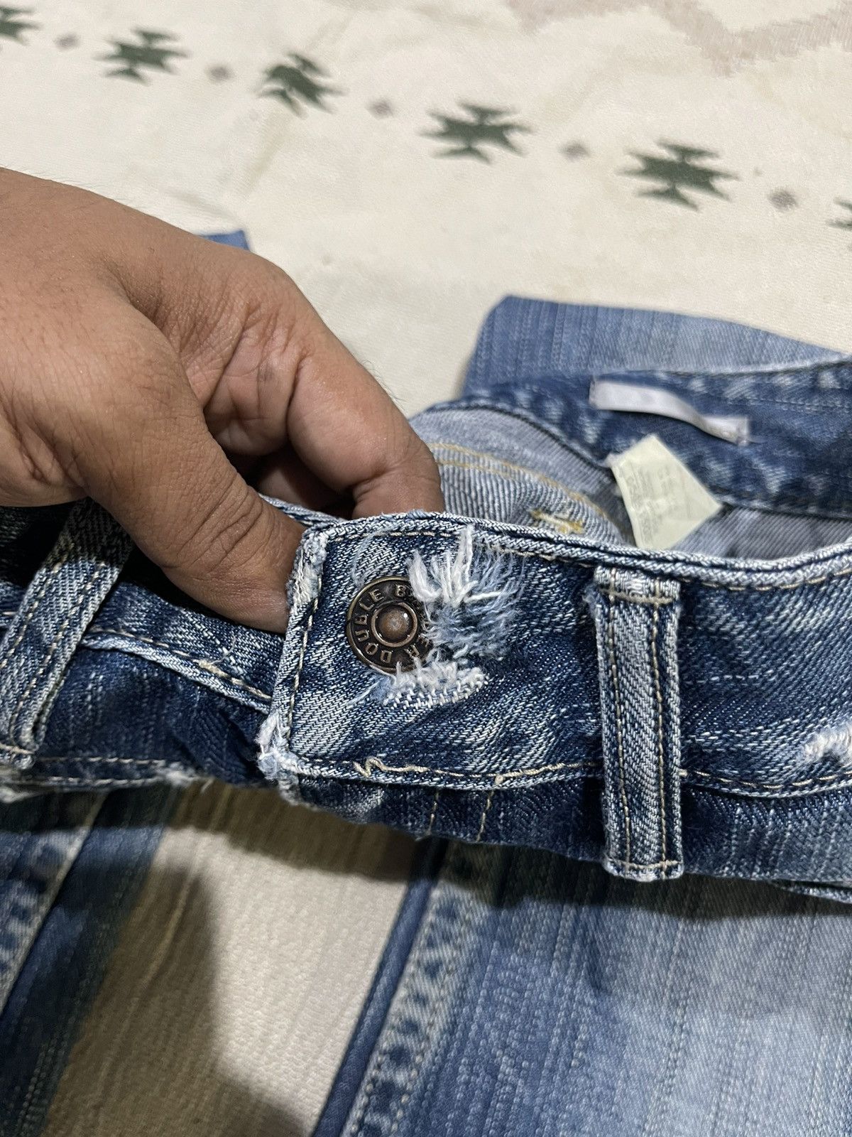 If Six Was Nine 2000s HYSTERIC GLAMOUR STYLE DISTRESSED FLARE DENIM JEANS Size 27" / US 4 / IT 40 - 9 Thumbnail