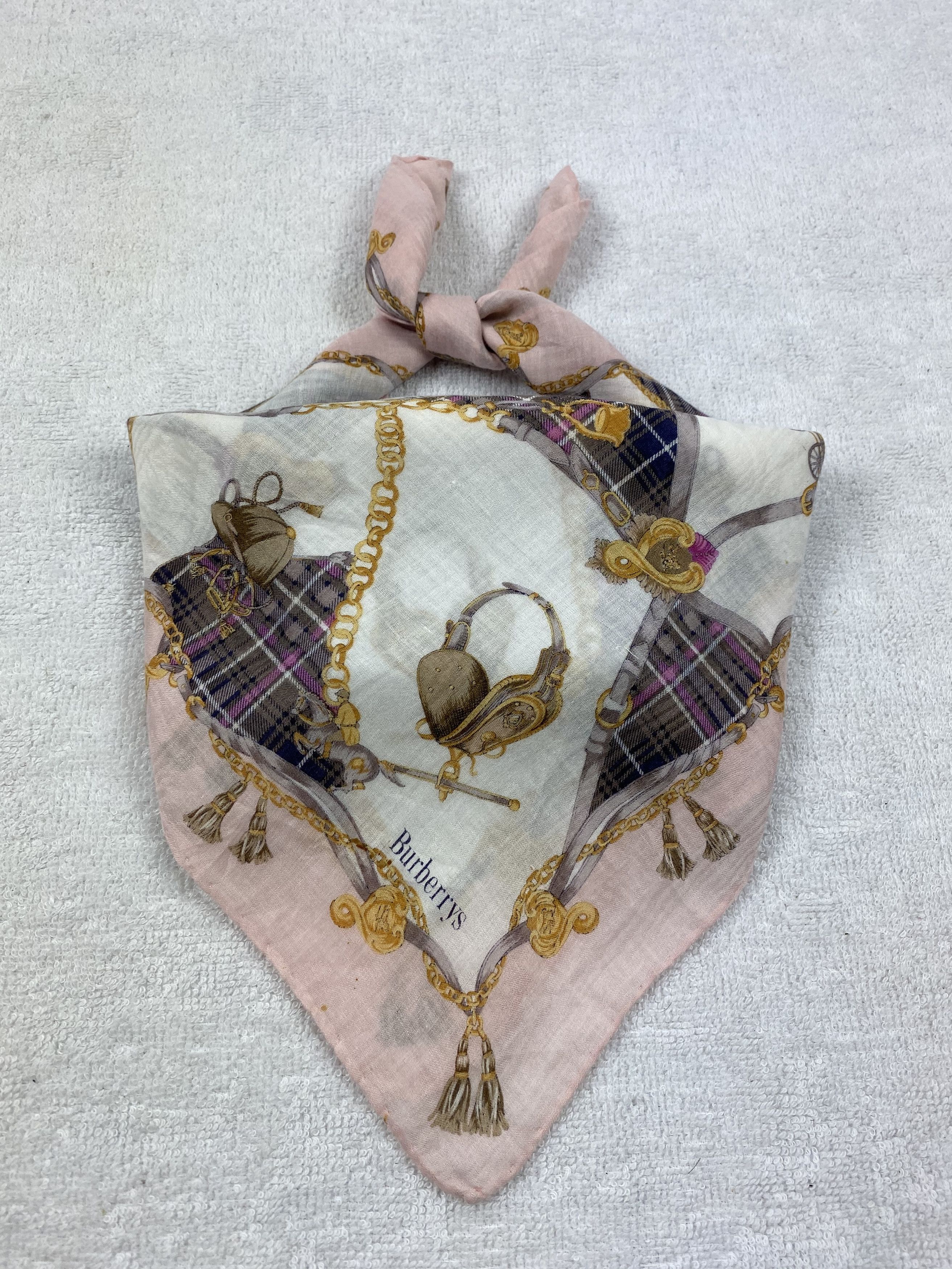 Burberry Vintage Burberrys Handkerchief / Bandana / Neckerchief Size ONE SIZE - 2 Thumbnail